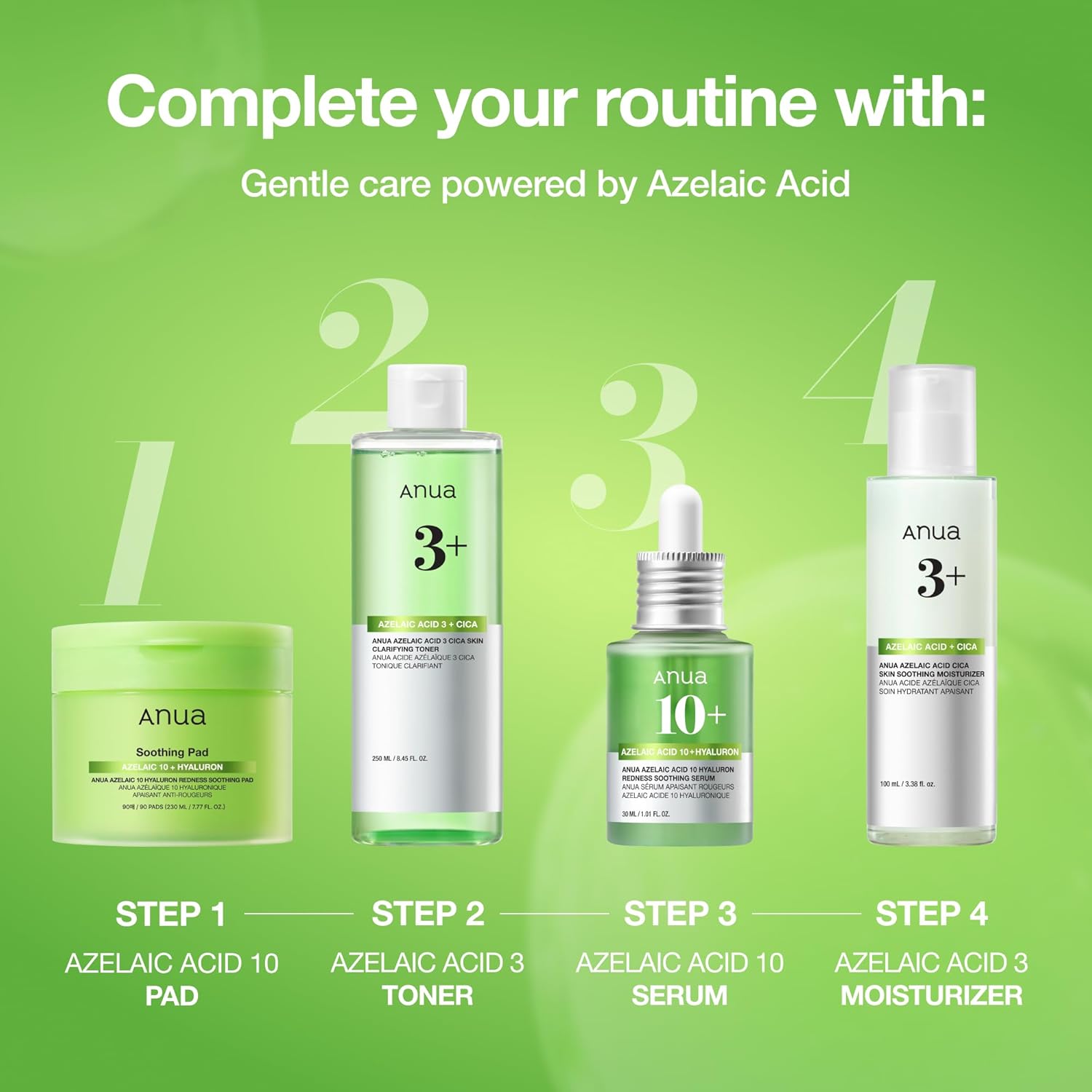 Anua Azelaic Acid 10 Hyaluron Redness Soothing Serum, Facial Serum for Blemish-Prone & Oily-Prone Skin, Lightweight & Hydrating Blemish Care, Hyaluronic Acid, Korean Skincare, 1.01 fl oz. Halalzen