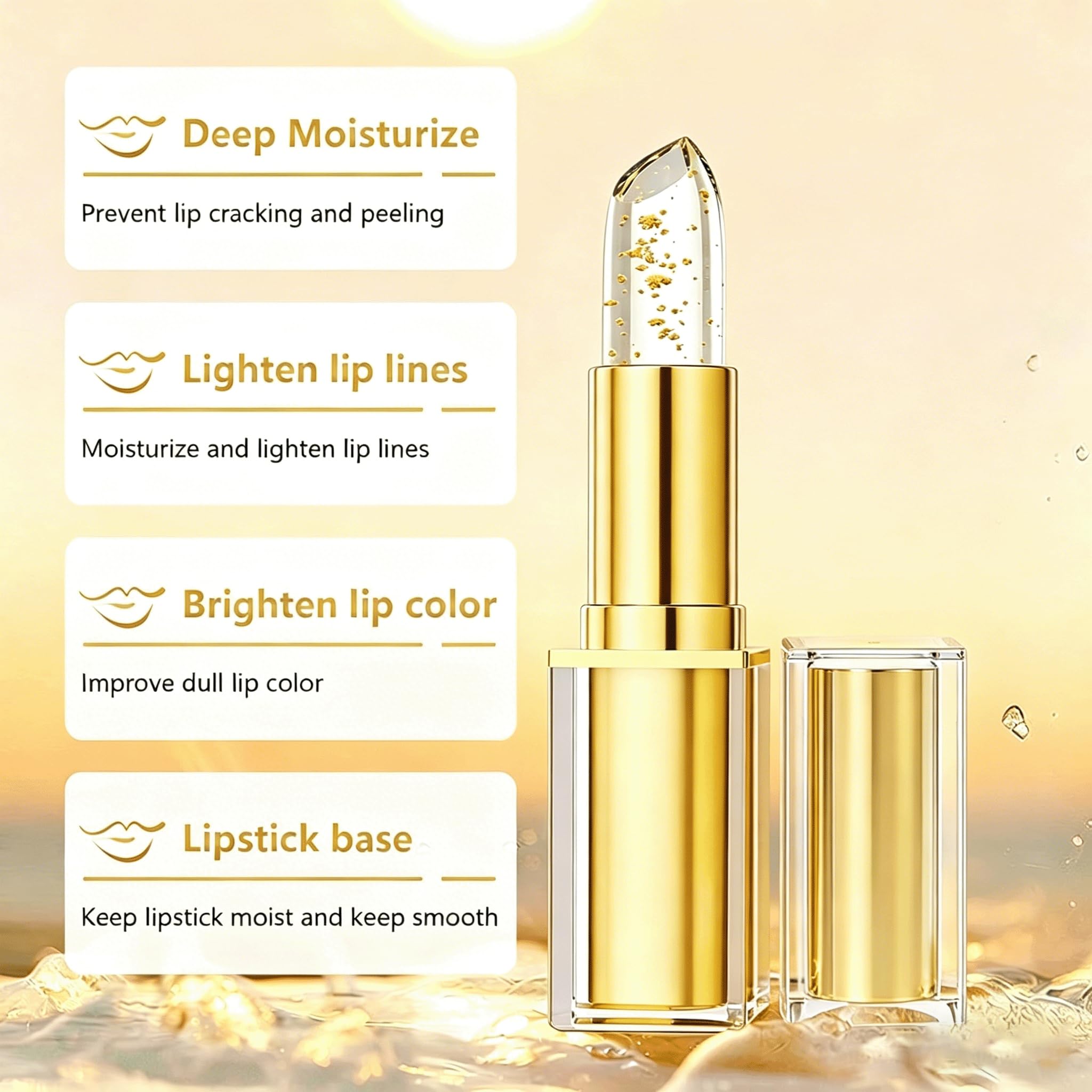 Areliaa Skin-Adaptive Lipstick,PH Lipsticks Color Changing,Long Lasting Moisturizing Tinted Lip Balm,Lipstick for Older Women (1pcs)