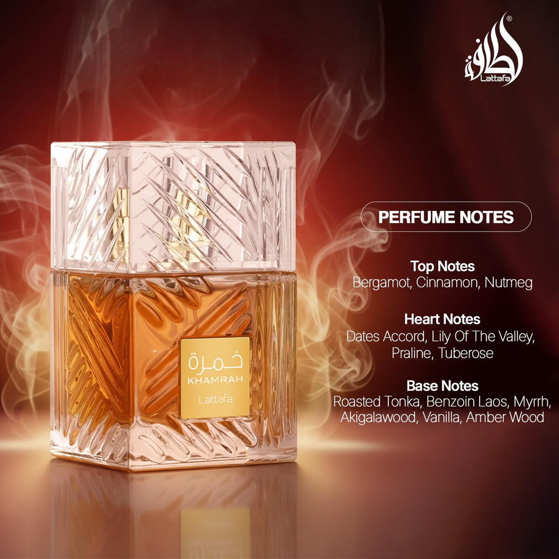 Lattafa Khamrah Qahwa - Vanilla, Warm Spicy, Cinnamon, Sweet - Eau de Parfum Long-Lasting Fragrance for Unisex, 3.40 Ounce / 100 ml