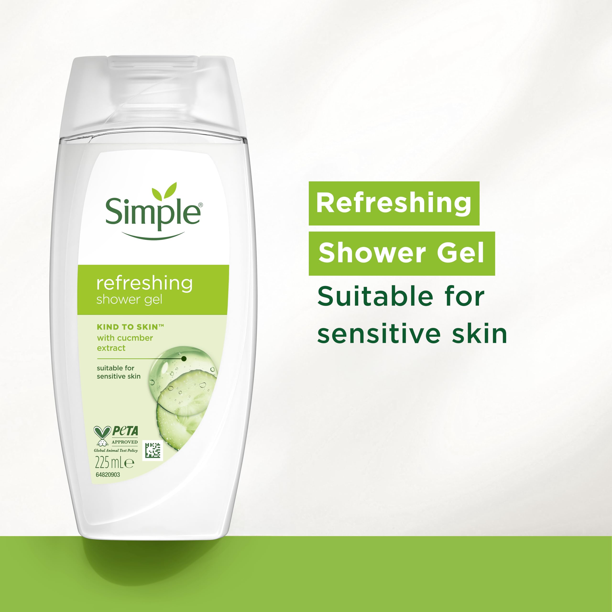 Simple Kind to Skin Kids Hypoallergenic Hair & Body Wash pack of 6 with chamomile oil shampoo for kids 225 ml, White