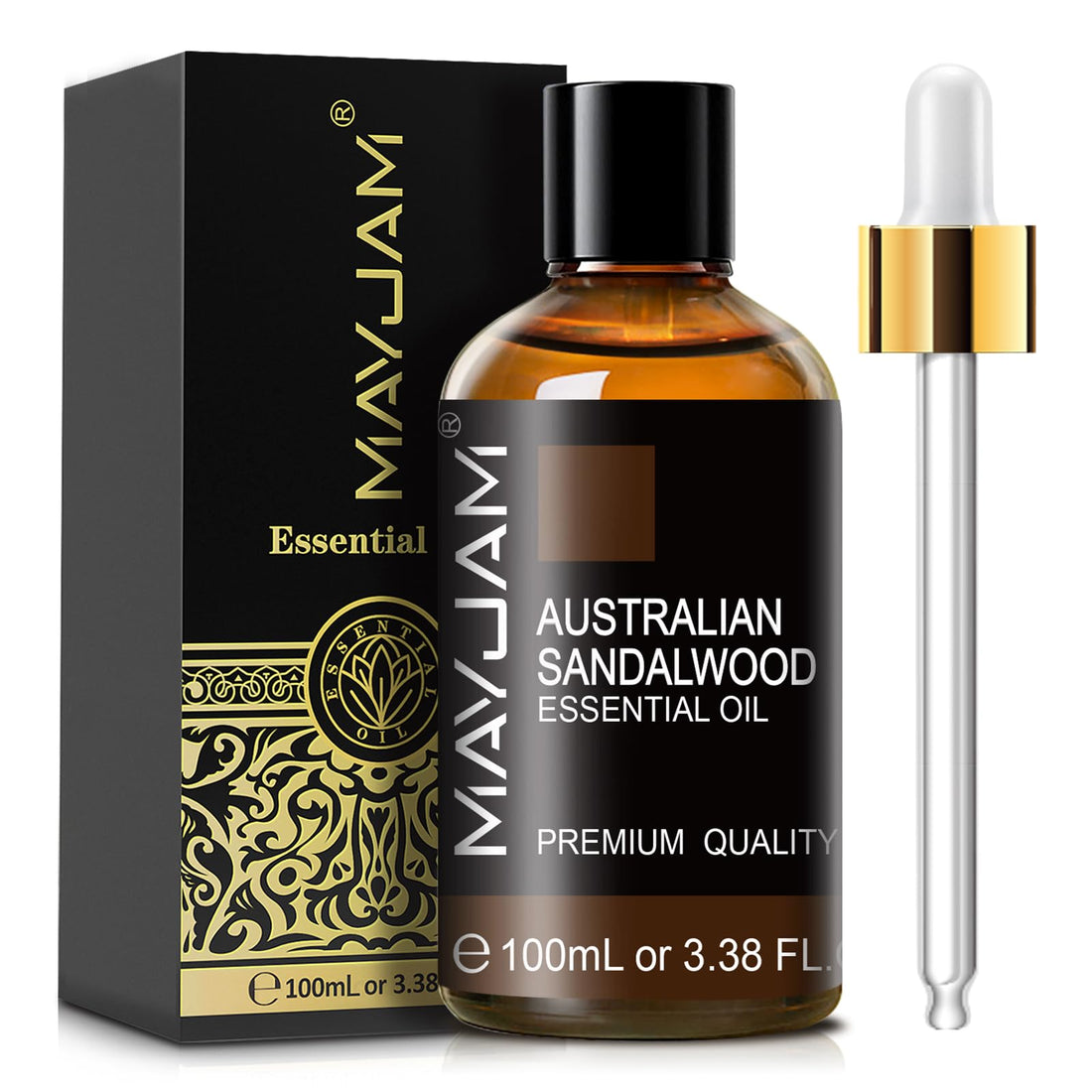 MAYJAM Sandalwood Essential Oils 100ML, Sandalwood Oil for Diffuser, Humidifier, DIY, Home, Office