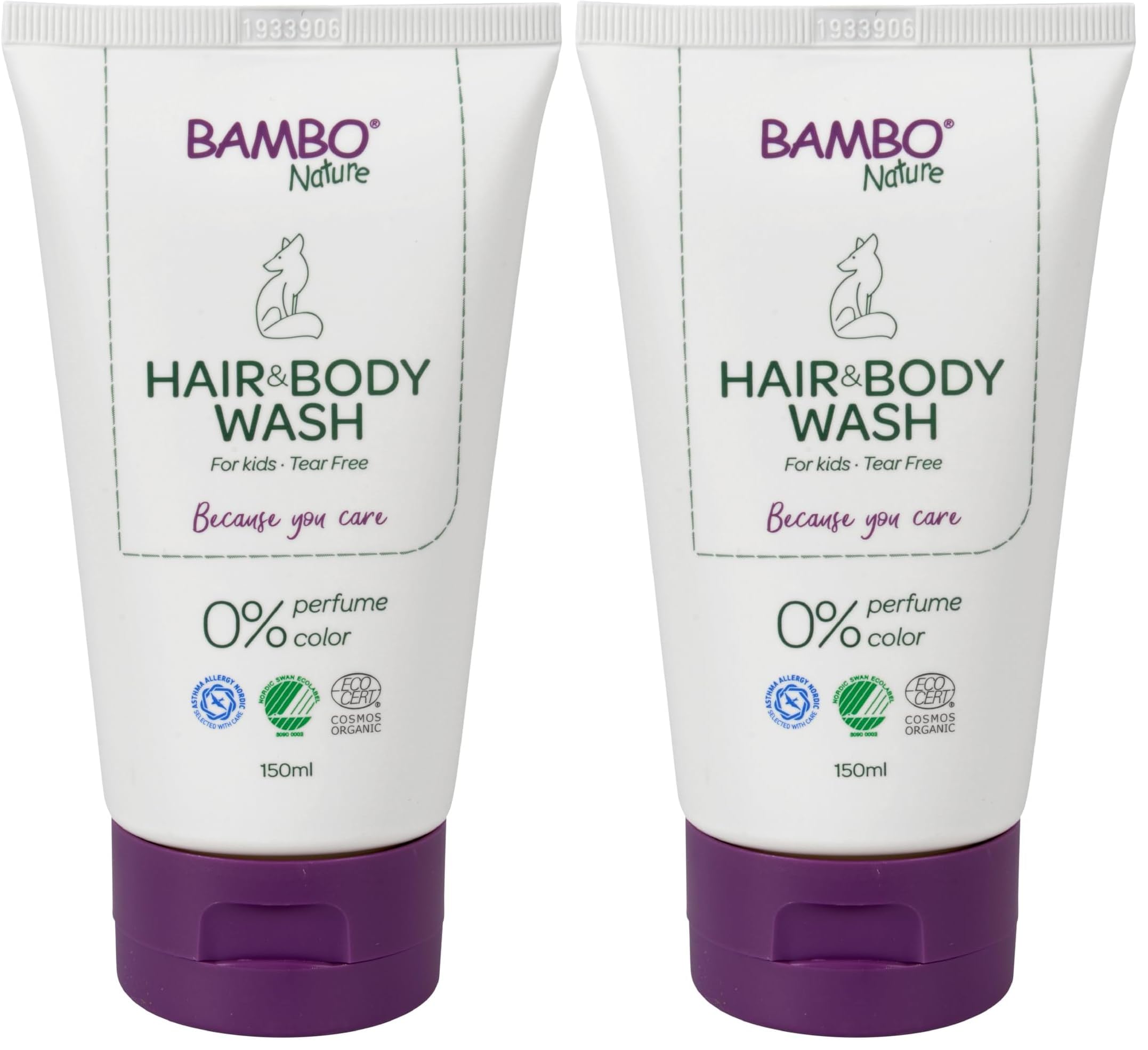 Bambo Nature Kids Shampoo and Body Wash, 150ml,Bath Wash For Sensitive Skin, Tear-Free Shampoo, Organic and Vegan For Clean and Happy Baby, Sustainable Products