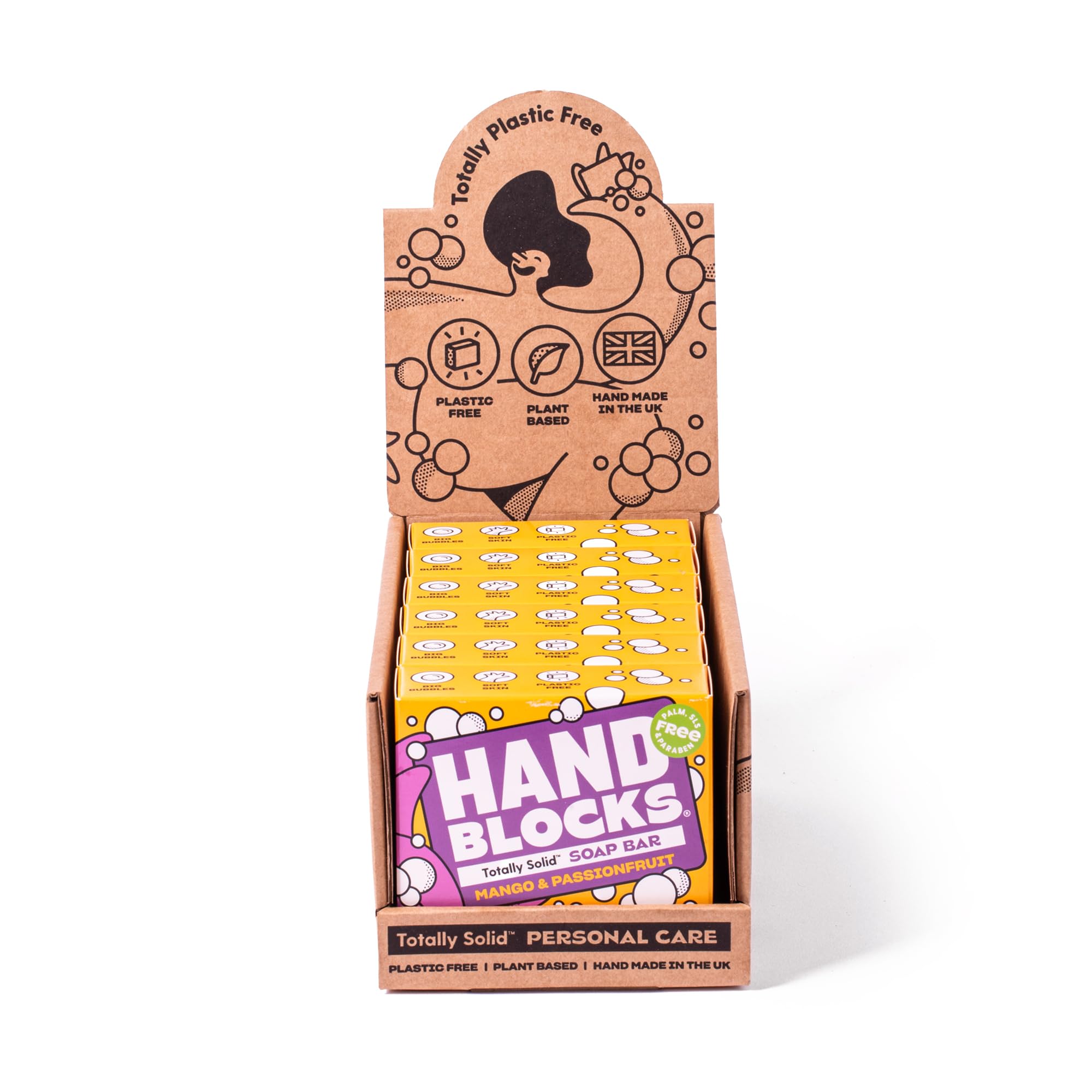 Hand Blocks: Cedarwrood & Eucalyptus (6 Pack) - Cold Processed Natural Soap Bars - Plastic, Palm, SLS, SLES & Paraben Free Halalzen