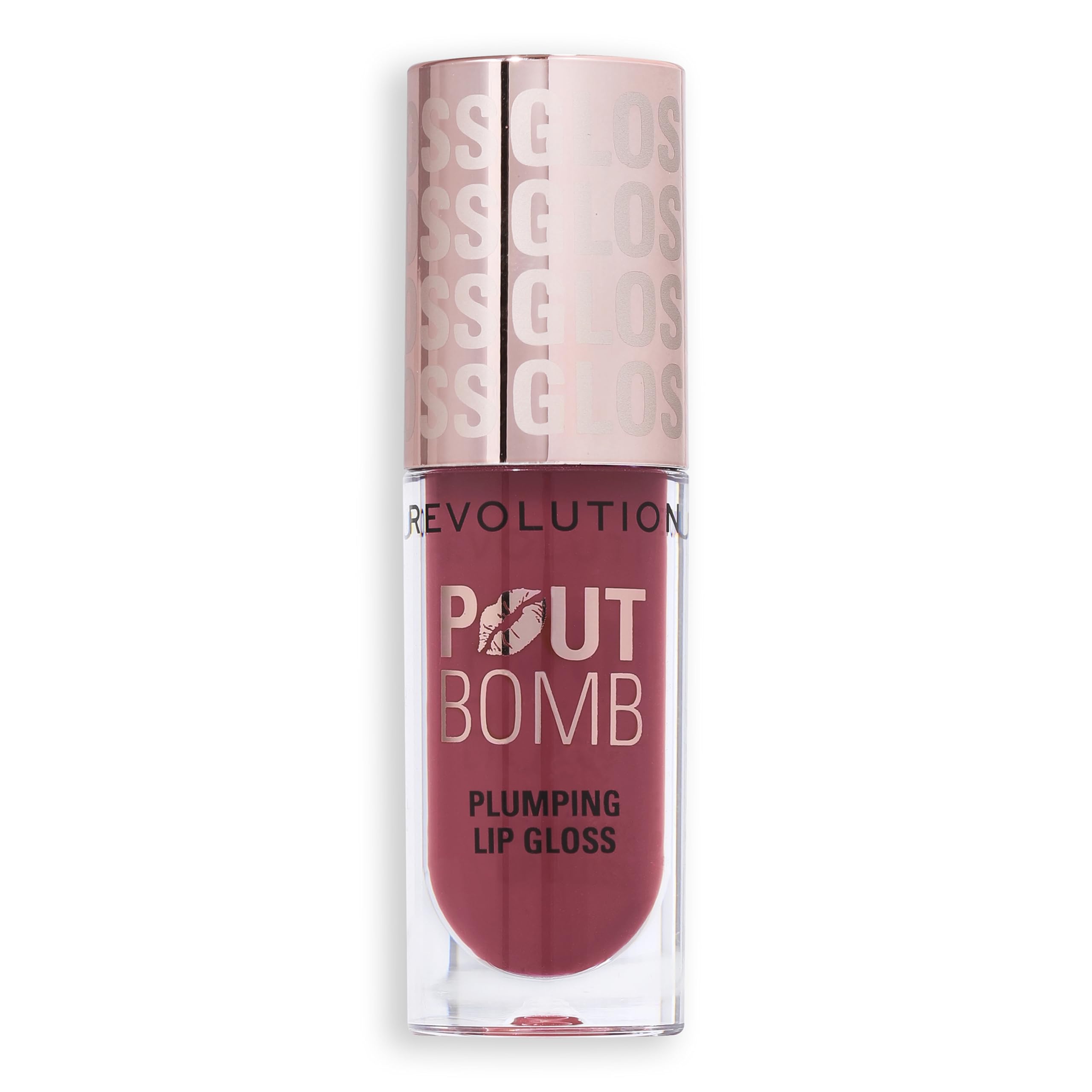 Revolution Beauty, Pout Bomb Plumping Lip Gloss, High-Shine for Glossy, Fuller & Plump Lips with Hyaluronic Acid & Peptides, Vegan & Cruelty-Free, Sheer Milky Nude Halalzen