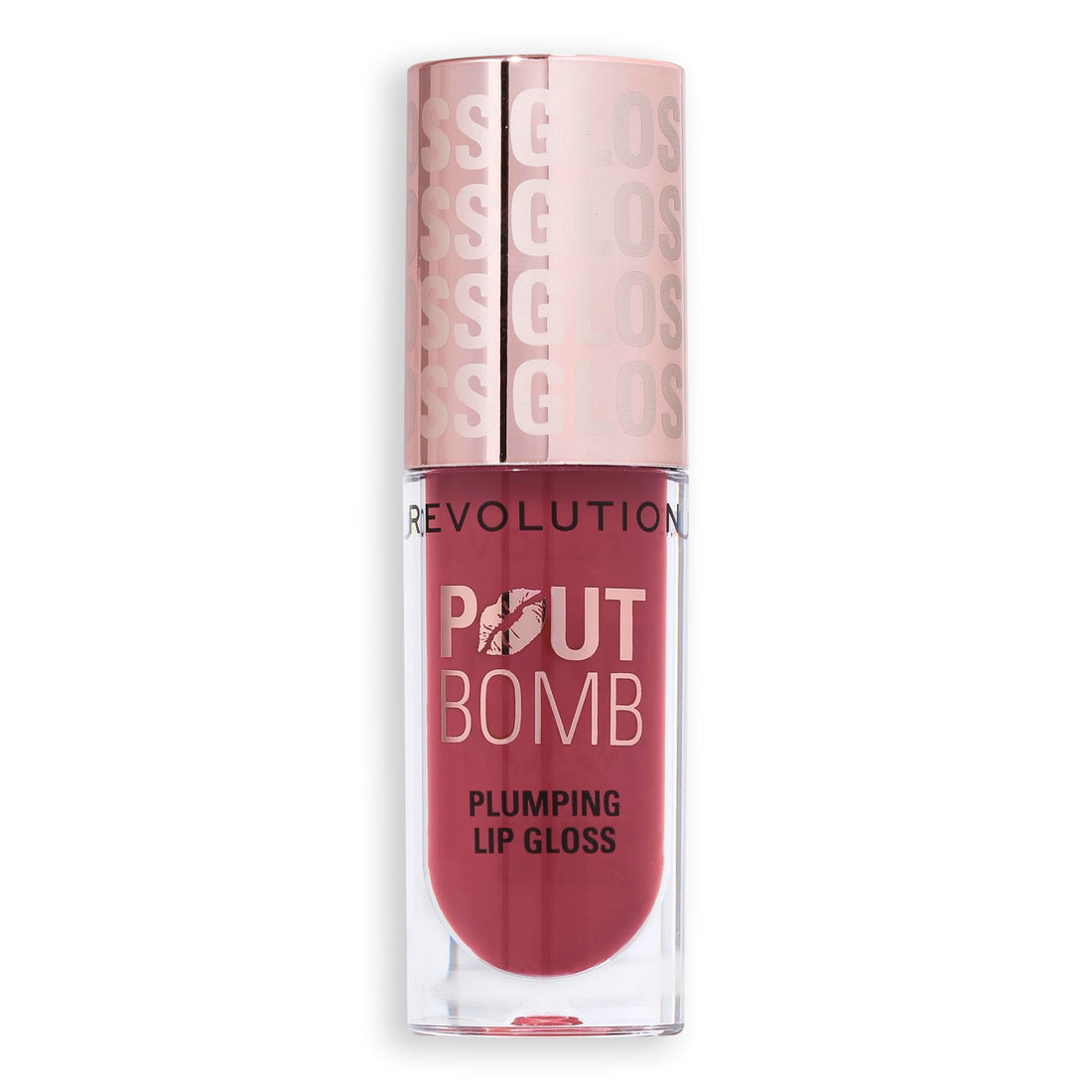 Revolution Beauty, Pout Bomb Plumping Lip Gloss, High-Shine for Glossy, Fuller & Plump Lips with Hyaluronic Acid & Peptides, Vegan & Cruelty-Free, Sheer Milky Nude Halalzen