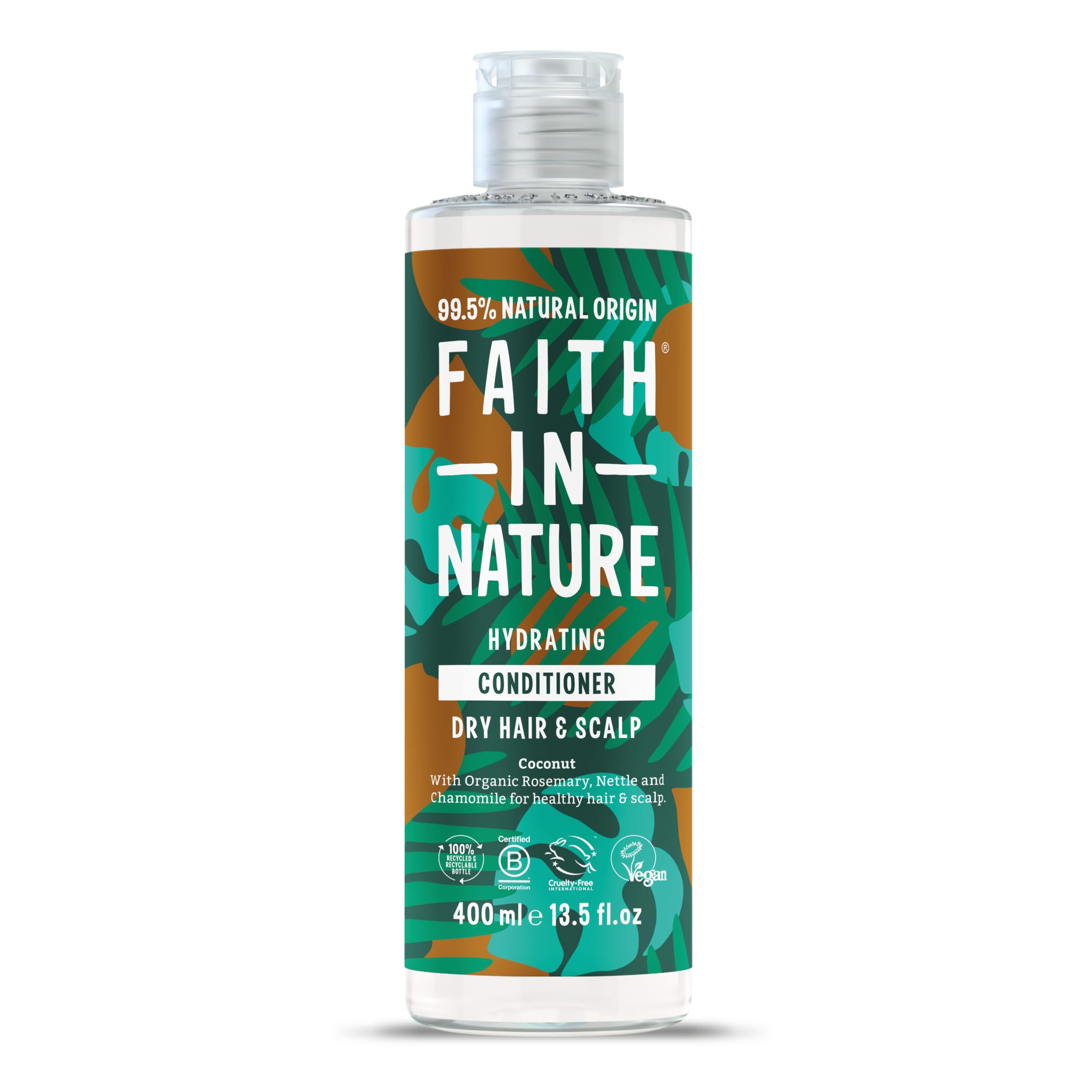 Faith In Nature Organic Aloe Vera Conditioner, Soothing for Normal Hair & Scalp, Vegan & Cruelty Free, No SLS, Silicones or Parabens, 400ml