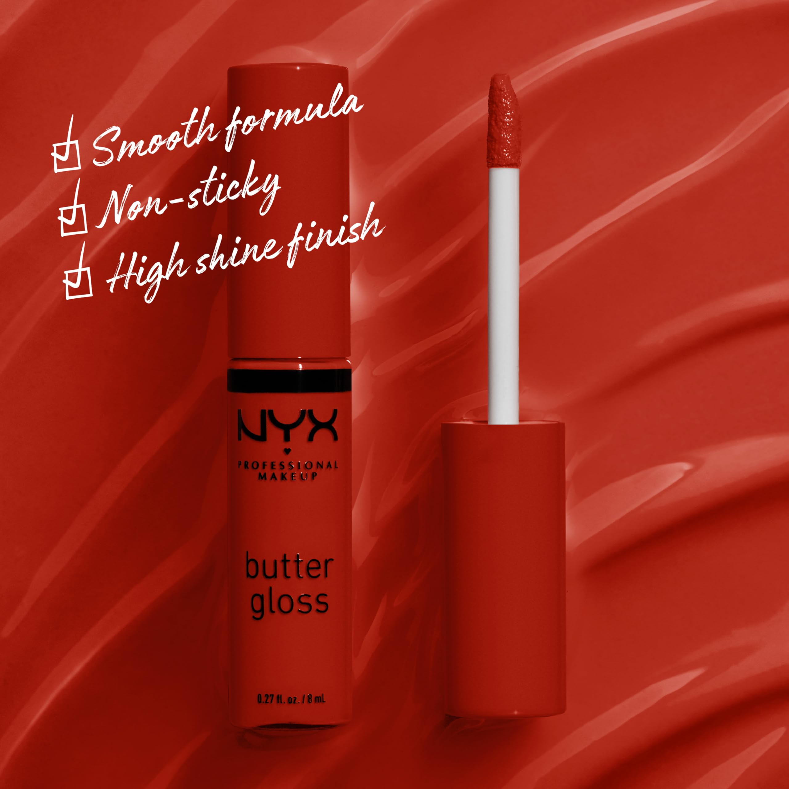 NYX PROFESSIONAL MAKEUP Butter Gloss, Non-Sticky Lip Gloss - Madeleine (Mid-Tone Nude)