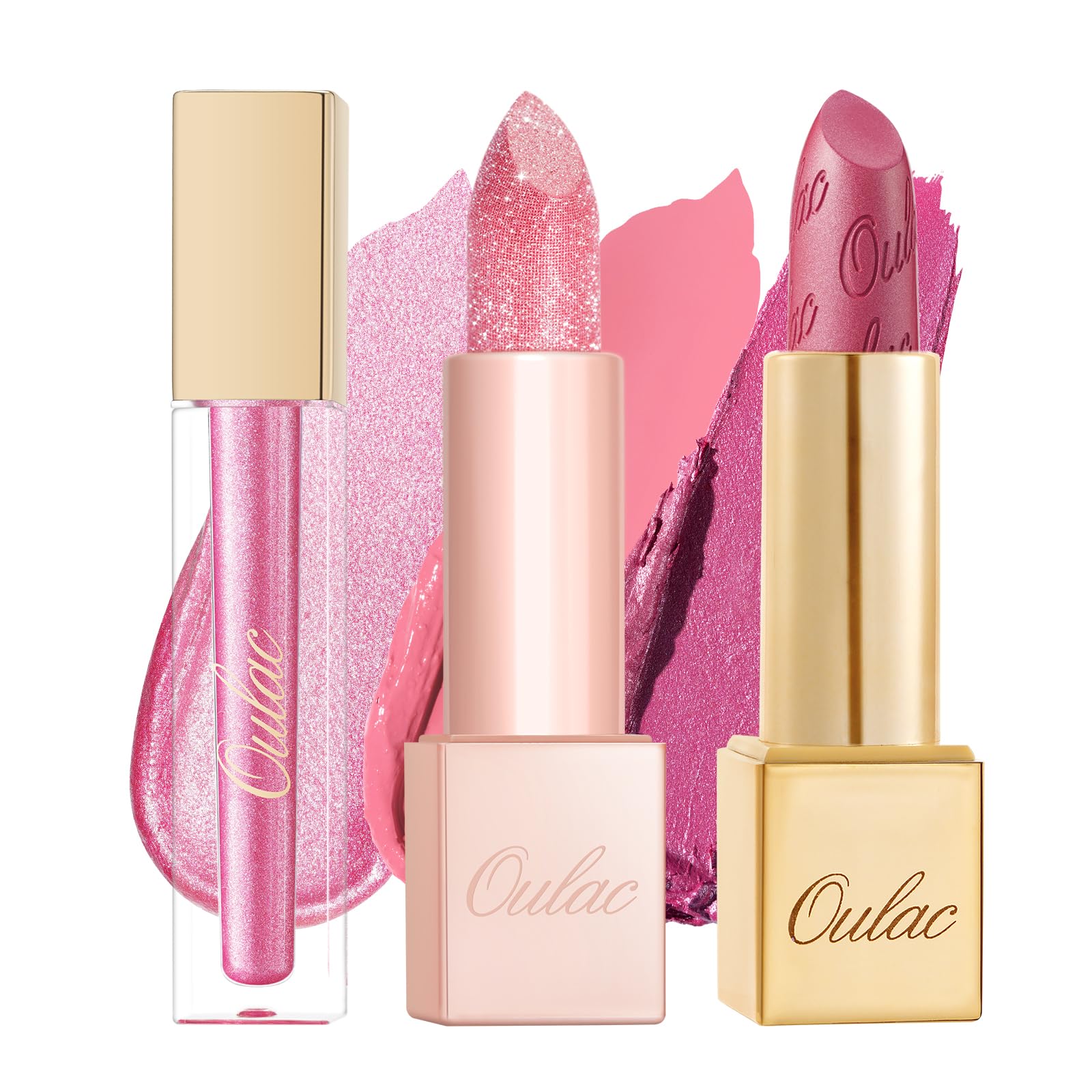 Oulac Metallic Diamond Shine Liquid Lip Gloss - Glitter Glossy for Lip & Eye, Long Lasting 24H + & Waterproof, Lightweight Lip Stain, 3D Metallic Finish, No Transfer, Vegan, 4.5ml,MD05 Loose Control Halalzen
