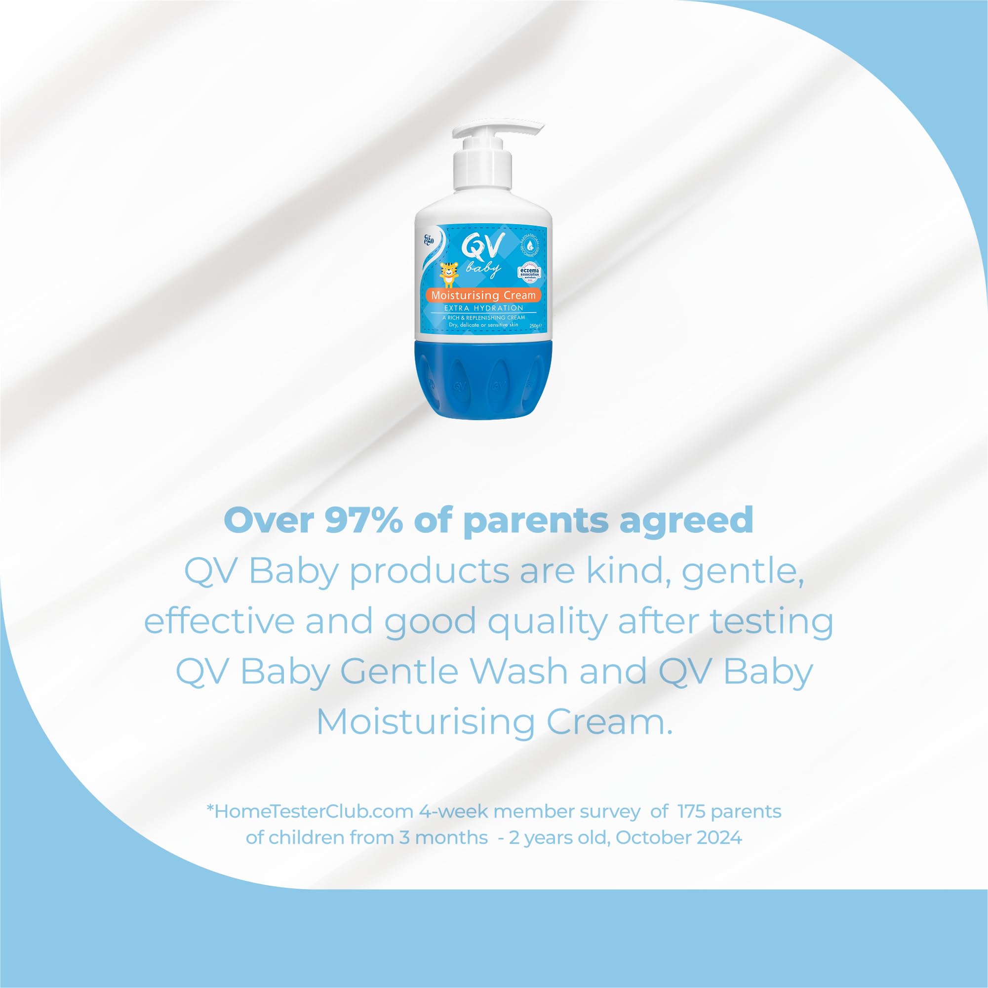 QV Baby Moisturising Cream, 250g - Rich Moisturising Cream With Glycerin and Vitamin B3 For Babies and Newborn, Non-Greasy For Sensitive Skin, with 24-Hour Protection, Baby Moisturiser, pH-balanced Halalzen