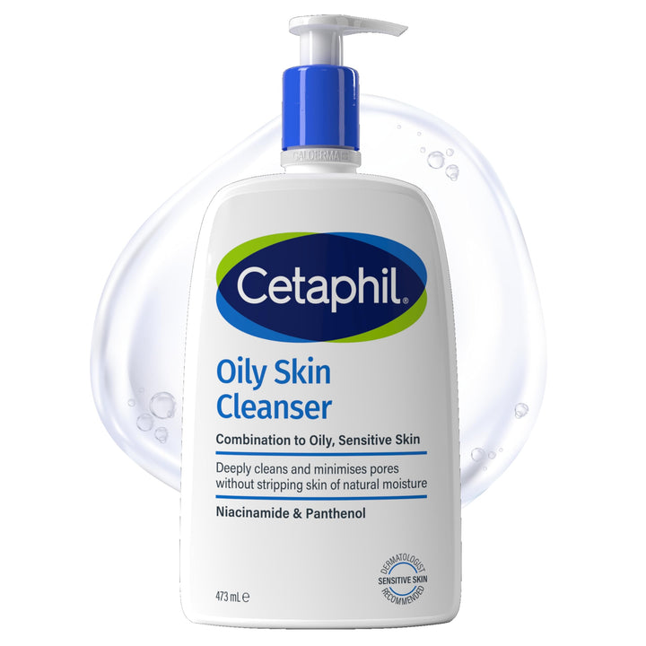 Cetaphil Oily Skin Cleanser, 473ml, Face Wash, For Combination to Oily Sensitive Skin, With Niacinamide, Packaging May Vary Halalzen