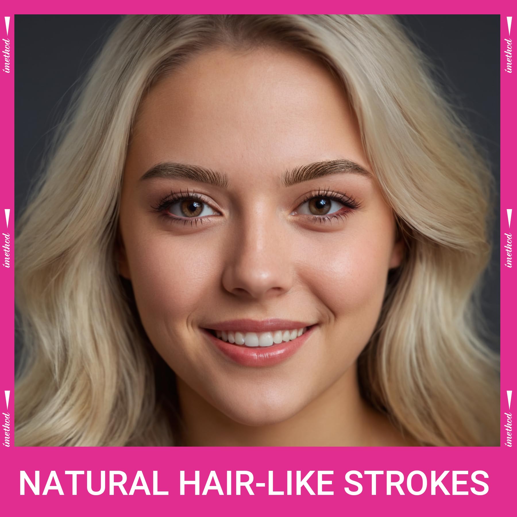 iMethod Eyebrow Pen - Eyebrow Pencil Magic 2-in-1 Eye Brow Pencils for Women with 4-Fork-Tip and Precise Brush-Tip Create Natural Hair-Like Brows, Last All Day, Microblading Eyebrow Pen, Dark Brown