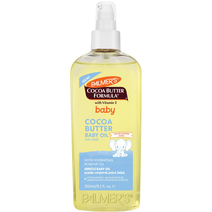 Palmer's Cocoa Butter Formula Gentle Baby Oil, 5.1 fl oz, Nourishing for Delicate Skin, Vitamin E Baby Essentials Halalzen