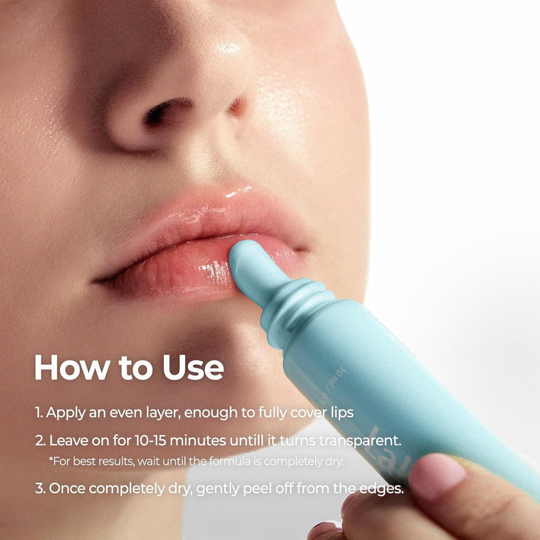 Laka Soothing Prep Lip Mask, Cooling Peel Off Korean Lip Mask, Gentle Exfoliator for Lips, Hygienic & Easy Application, Daily Lip Care, K-Beauty, 0.33 fl.oz Halalzen