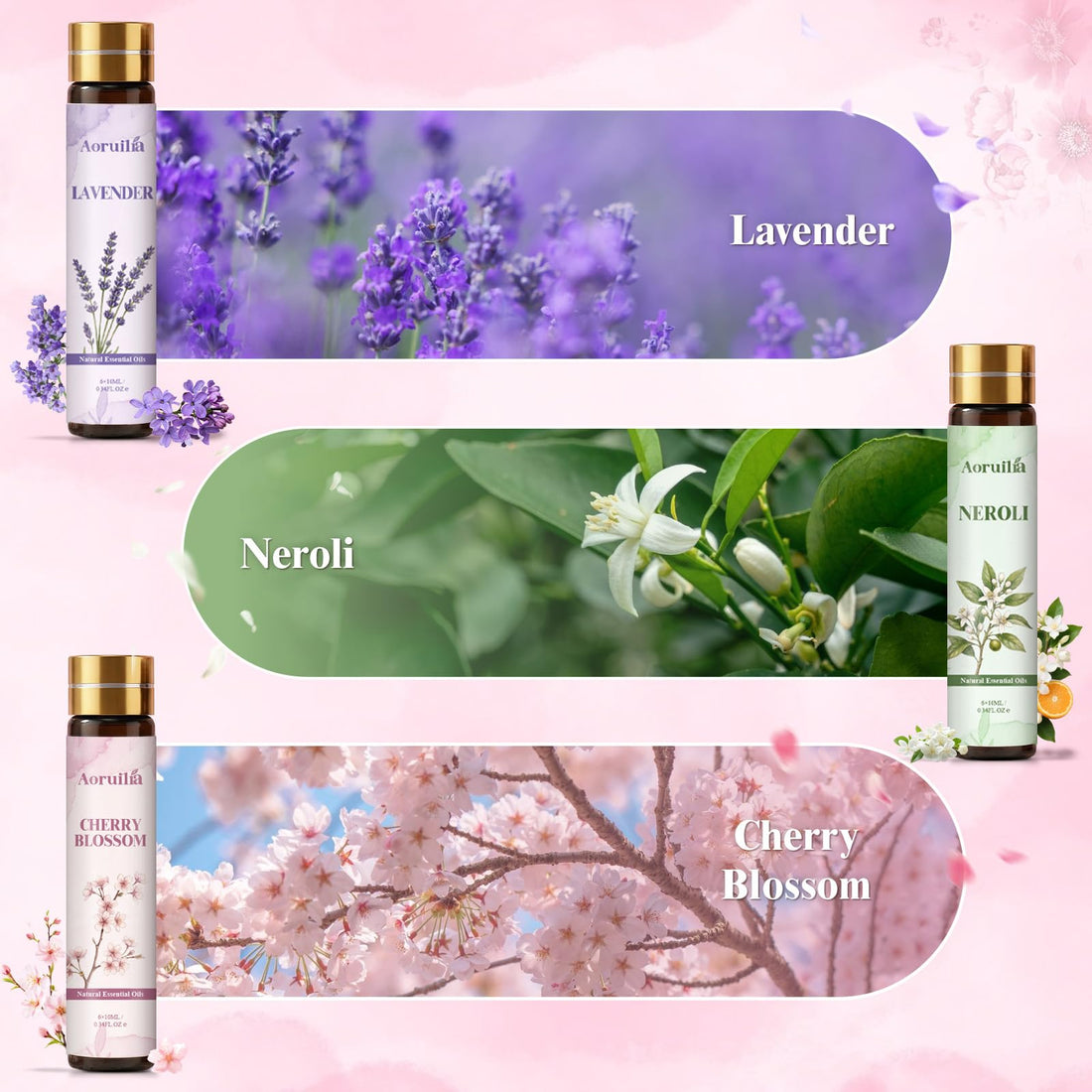 Clean Essential Oils Set 6 x 10ml, Laundry Fragrance Oils for Diffusers, Soap Making - Eucalyptus & Cotton, Bergamot Black Tea, Cardamom & Cedar, Baby Powder, Clean Breeze, Fresh Linen