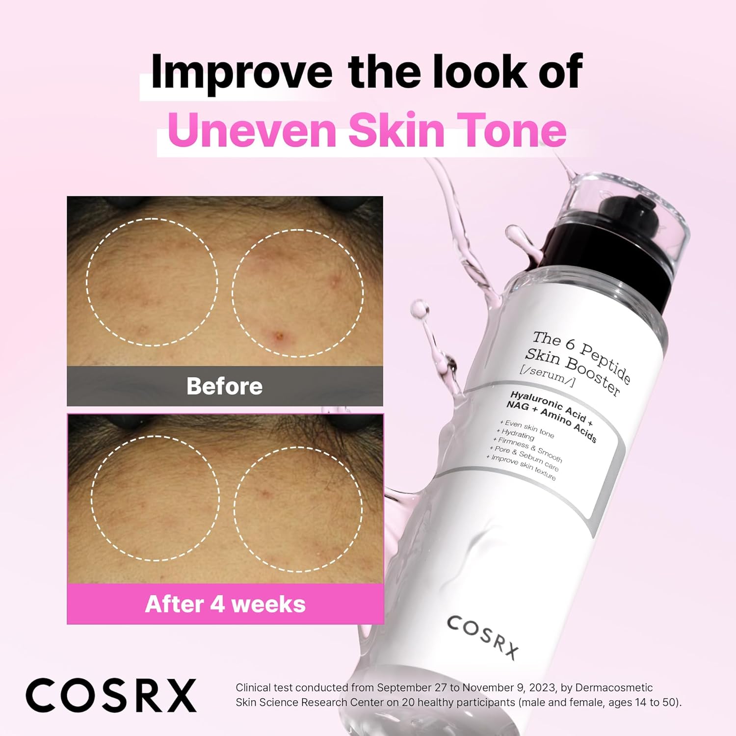 COSRX 6X Peptide Collagen Skin Booster Toner Serum for Dull & Uneven Skin, Preps Skin with Copper Peptides, GHK-Cu, Skin Renewal Boosting Facial Essence, Korean Skin Care, 5.07 oz, Mothers Day Gifts Halalzen