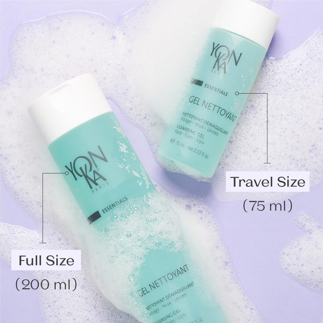 Yonka Gel Cleanser | Gentle Foaming Face Wash & Makeup Remover | Cleanses Pores and Balances Skins pH with Red Algae & Amino Acids | For Acne Prone & Oily Skin | Paraben-Free