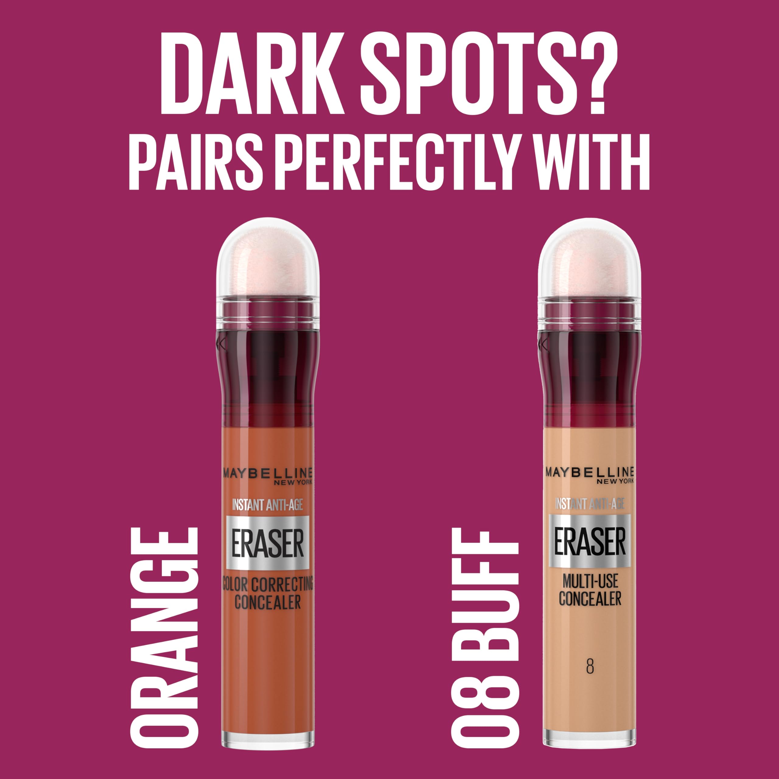 Maybelline Instant Anti-Age Eraser Eye Concealer for Face, Dark Circles, Blemish & Fine Lines Concealer, Full Coverage, Dermatologist Tested, Suitable for Sensitive Skin, Shade: 00 Ivory Halalzen
