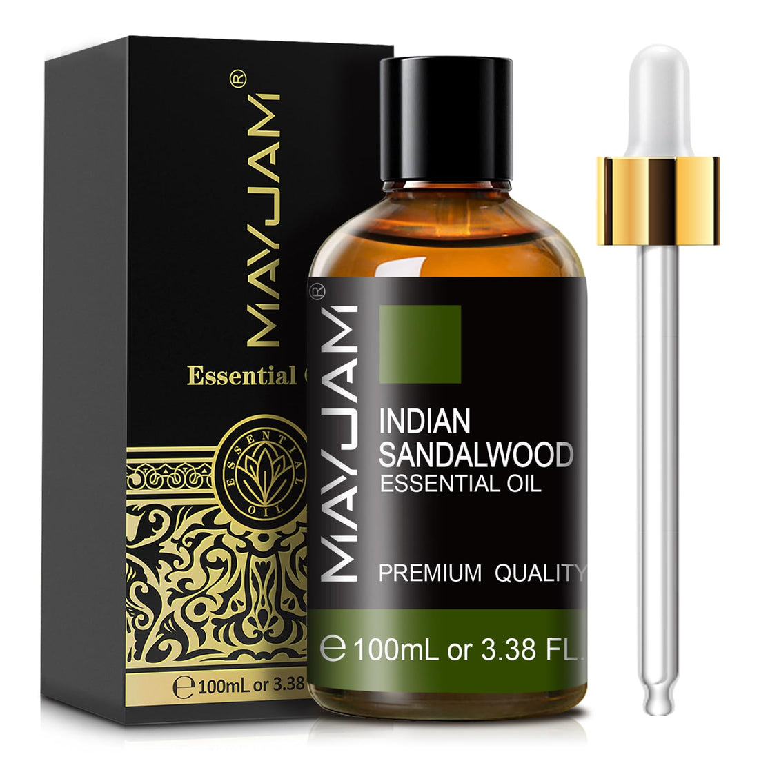 MAYJAM Sandalwood Essential Oils 100ML, Sandalwood Oil for Diffuser, Humidifier, DIY, Home, Office