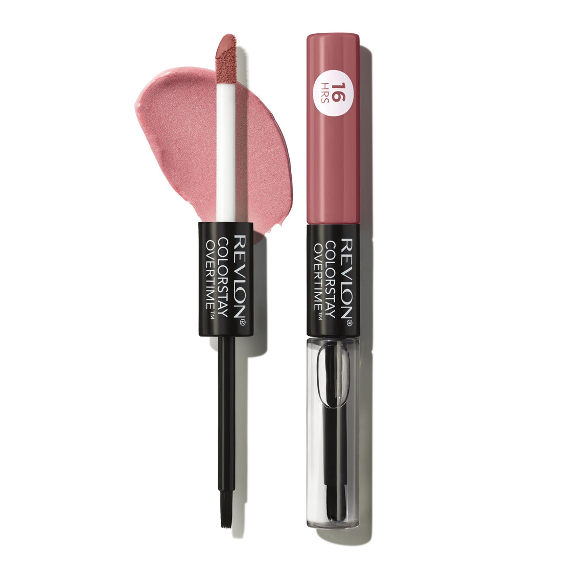 Revlon Liquid Lipstick with Clear Lip Gloss, ColorStay Overtime Lipcolor, Dual Ended with Vitamin E, 370 Everlasting Rum, 0.07 Fl Oz