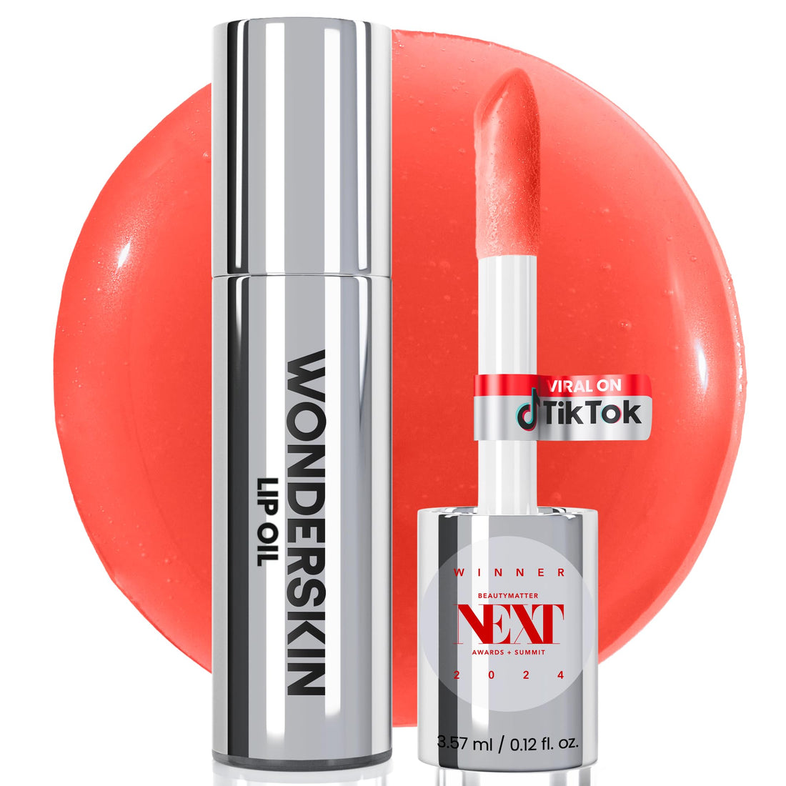 Wonderskin Lip Oil Rehab Serum - Tinted Lip Oil, Hydrating, Moisturizing, and Non-Sticky Deep Red Tint Serum for Dry Lips (Honey) Halalzen