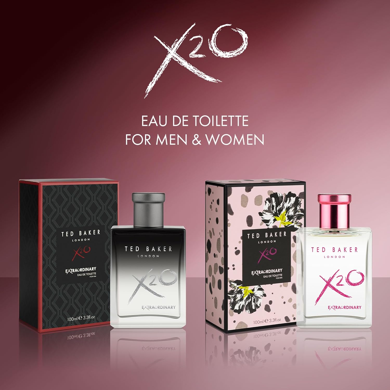 Ted Baker X20 Extraordinary Men’s Eau de Toilette, Oriental Spicy Fragrance with Tangerine, Cardamom, Lavender, Amber Long Lasting Masculine Scent For Him 100ml