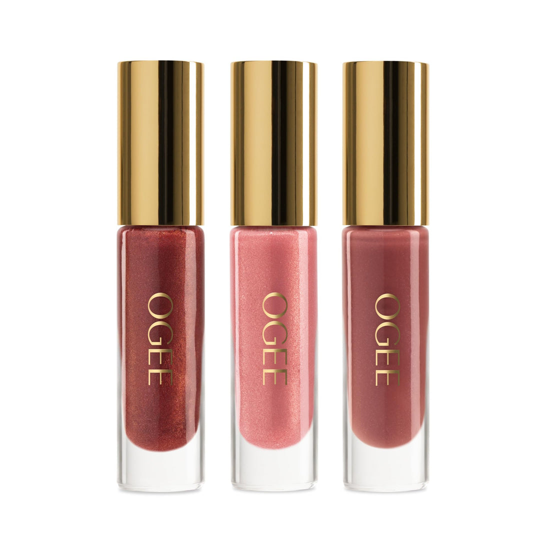 Ogee Beyond Clean Lip Gloss - Certified Organic Lip Gloss for Women - Effortlessly Plump, Hydrate & Add High-Shine Color, Freesia - Desert Rose Shimmer