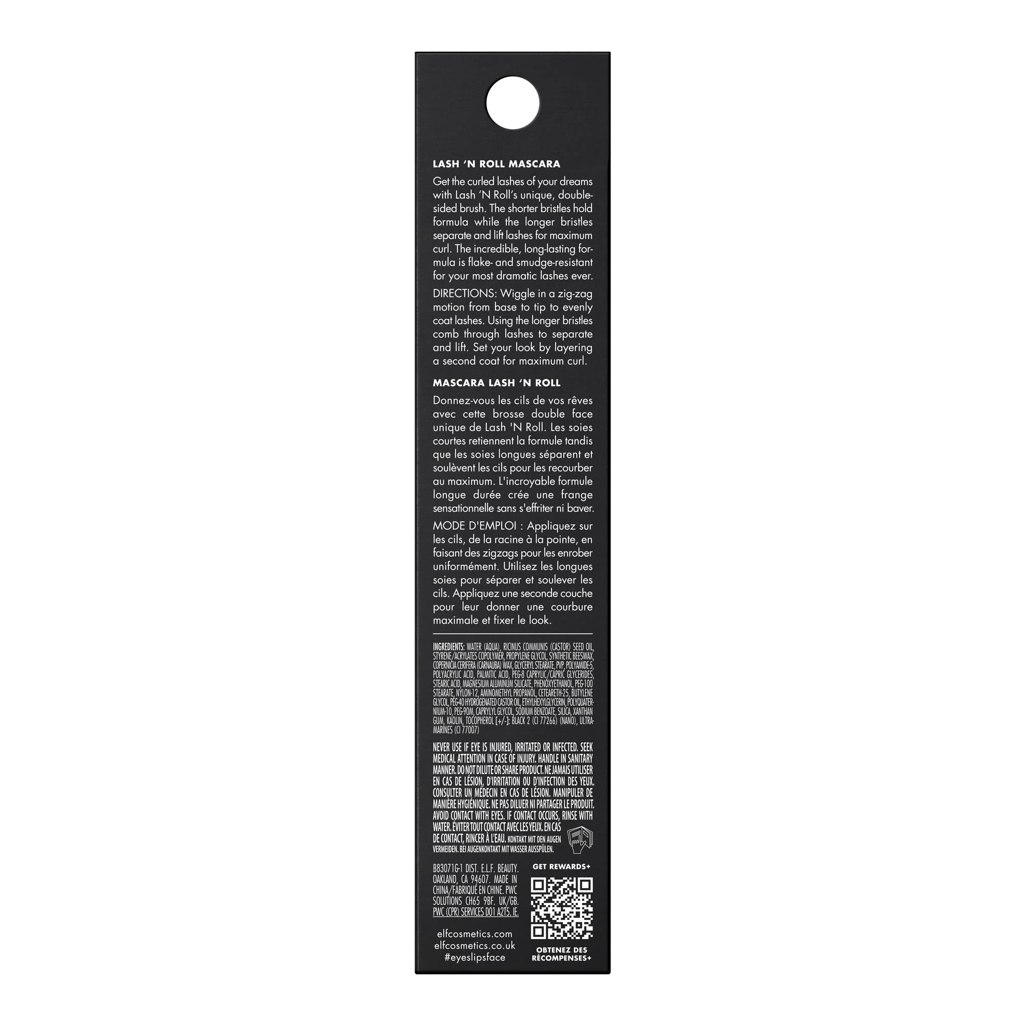 e.l.f. Lash 'N Roll Mascara, Curling Mascara For Visibly Lifted Lashes, Lifts & Separates Lashes. Long-Lasting Formula, Vegan & Cruelty-Free, Black Halalzen
