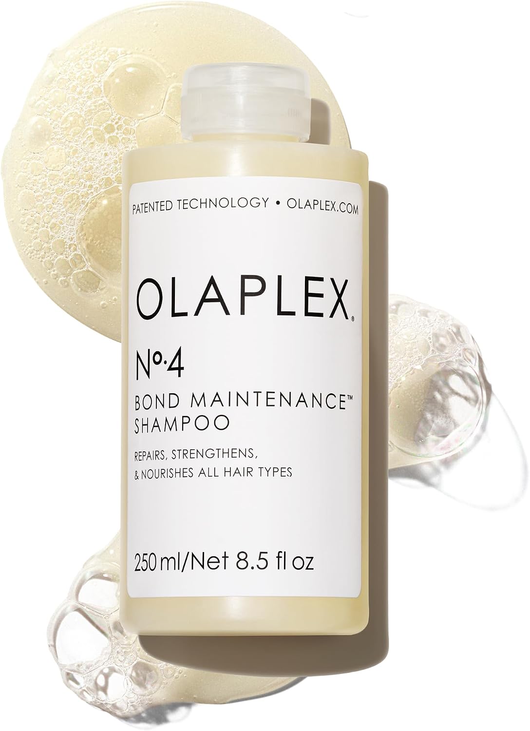 Olaplex Nº.4 Bond Maintenance Hair Strengthening Shampoo: Repairs Damage & Defend Against Future Breakage | Replenishes Hydration | For Coily, Curly, Straight, and Wavy, 250 mL / 8.5 Fl. Oz.