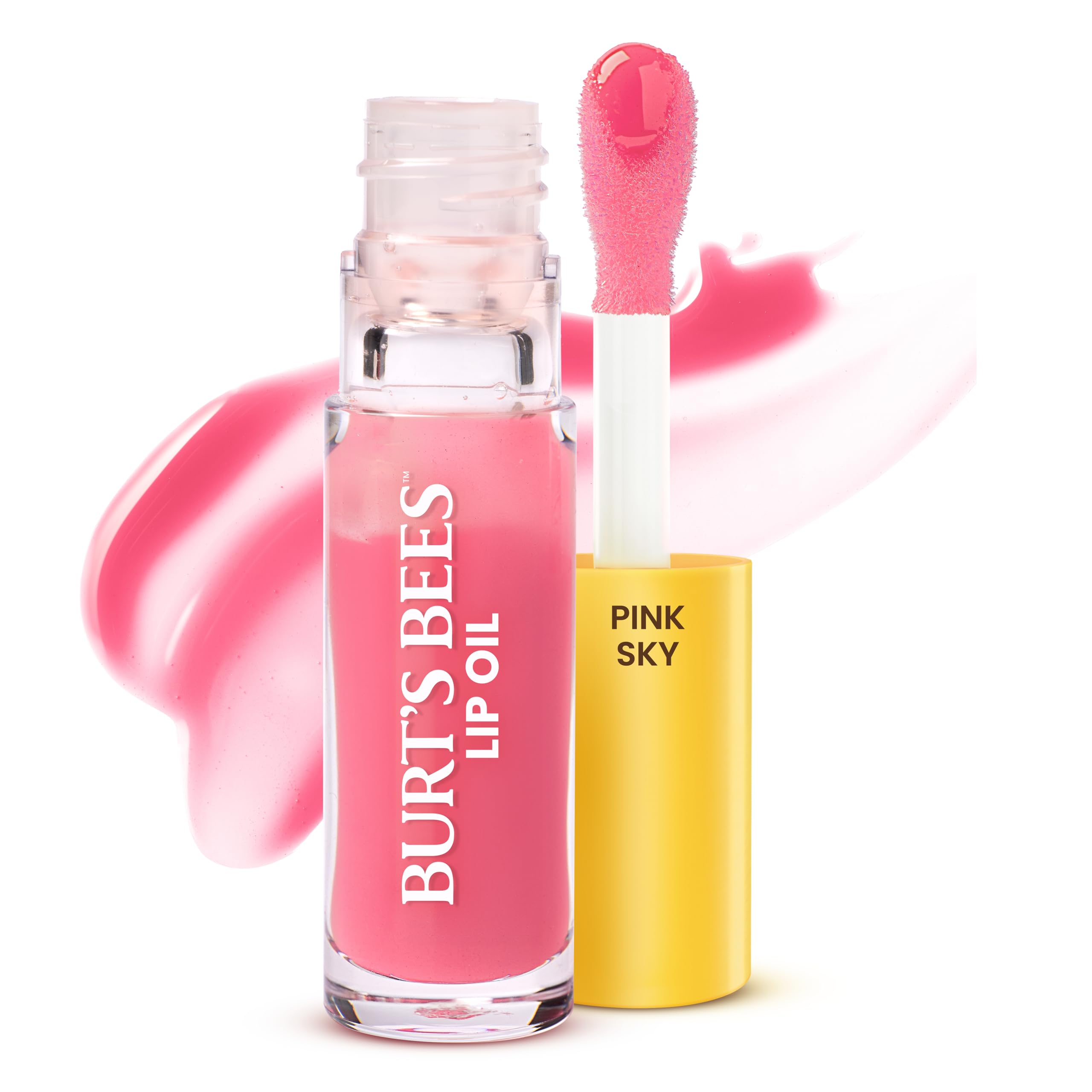 Burt's Bees Lip Oil Clear Day, Instant Hydration, Nourishes and Softens Lips, Tint Free, High Shine Finish, Responsibly Sourced Jojoba Oil, Non Sticky, Wand Applicator, 0.15 Ounce Halalzen