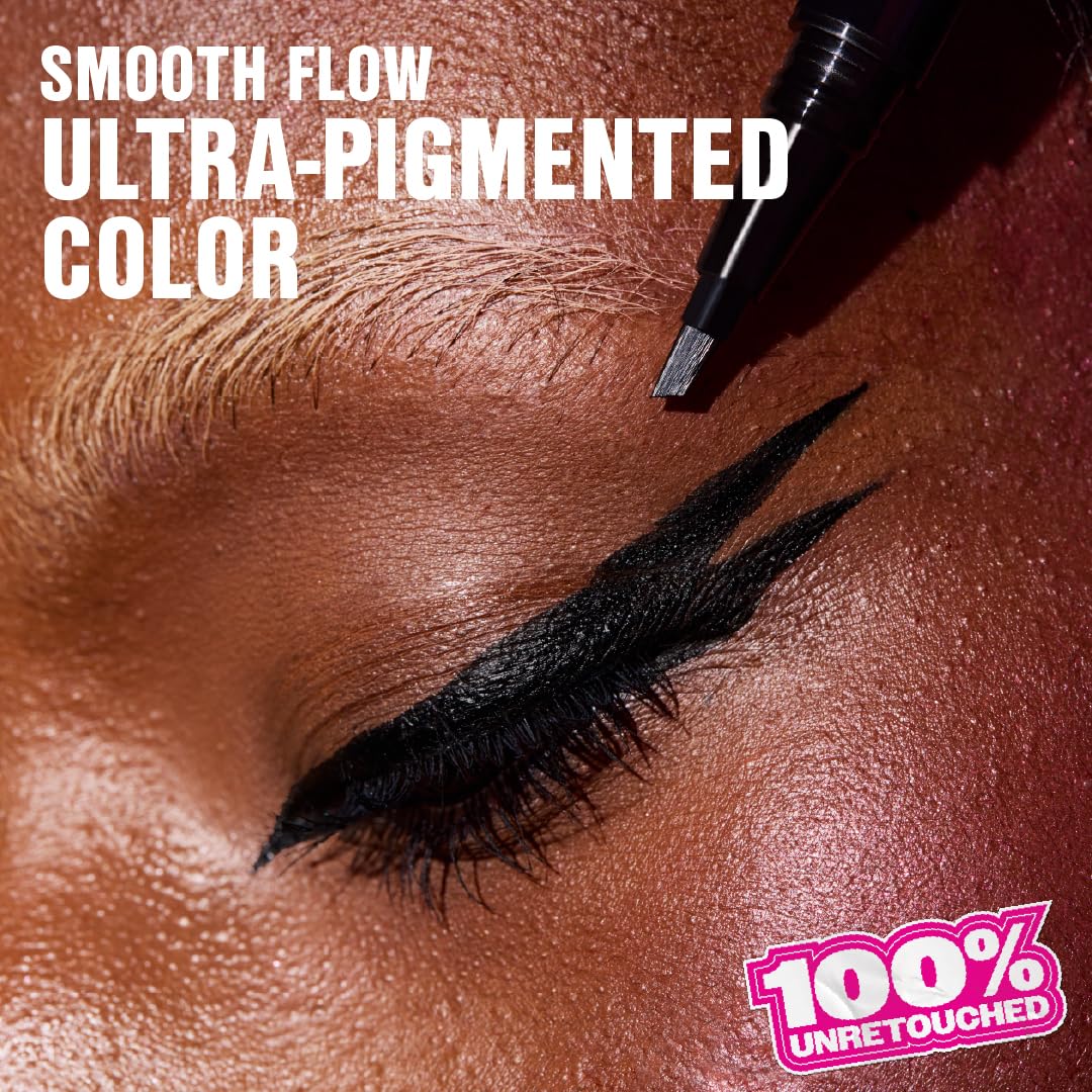 wet n wild Mega Last Breakup Proof Liquid Eyeliner - Ultra-Fine Brush, Waterproof, 16-Hour Long-Lasting Wear- Cruelty-Free & Vegan - Black