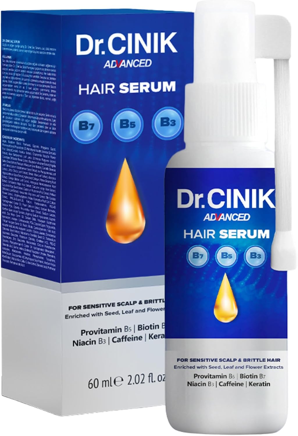 Hair Serum for Hair Loss & Thinning Hair – Natural Vegan Hair Growth Treatment with Panthenol, Vitamin E & Allantoin – Sulfate Free Scalp Soothing Leave-In Serum for Men & Women