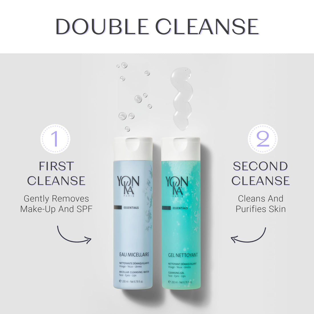 Yonka Gel Cleanser | Gentle Foaming Face Wash & Makeup Remover | Cleanses Pores and Balances Skins pH with Red Algae & Amino Acids | For Acne Prone & Oily Skin | Paraben-Free