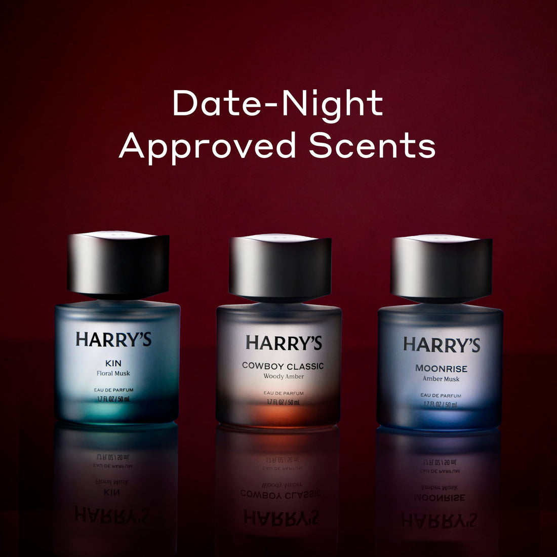 Eau de Parfum pour Homme Cowboy Classic de Harry's - Parfum Boisé Ambré - 50 ml - Notes de Bergamote, Cèdre et Musc - Longue Tenue