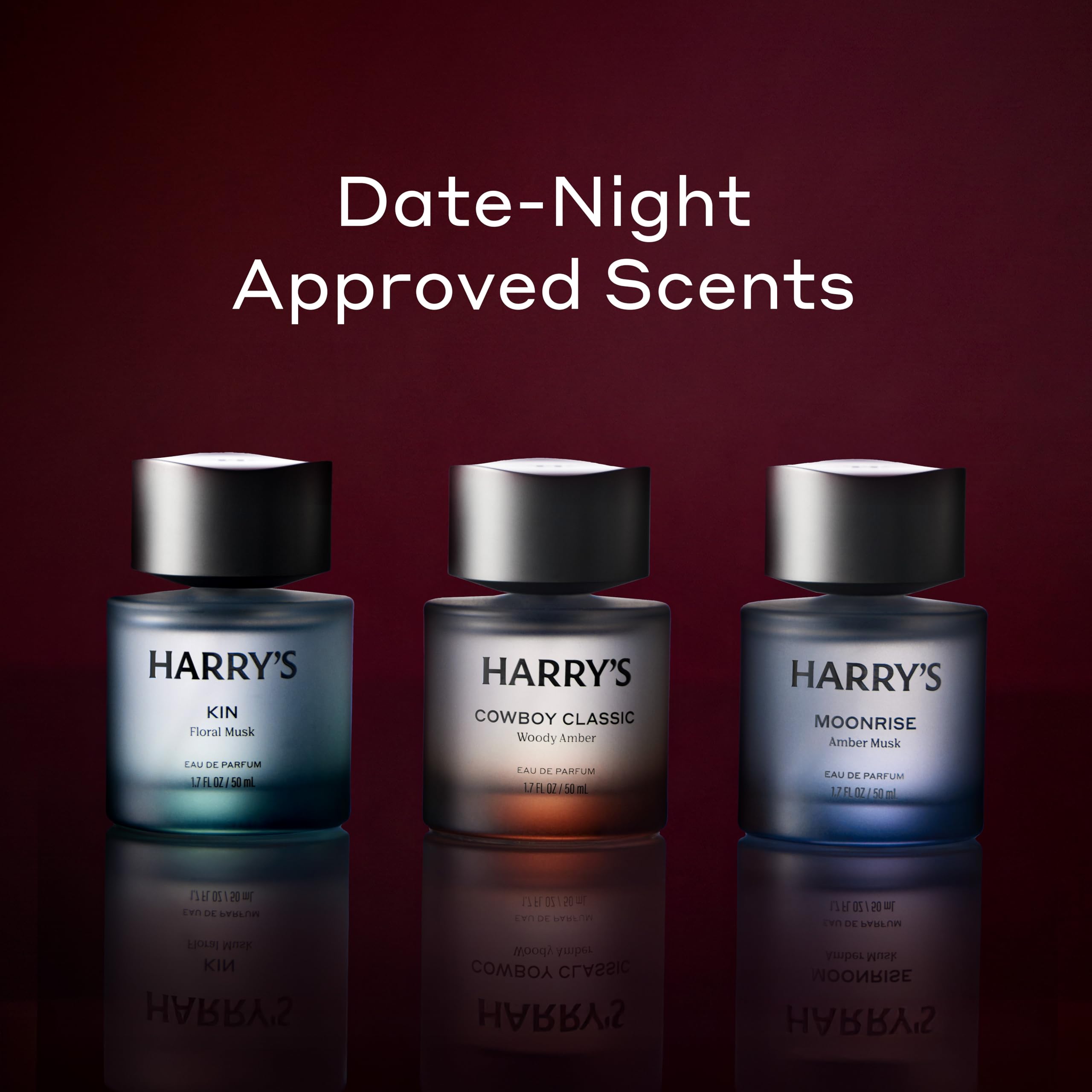 Eau de Parfum pour Homme Cowboy Classic de Harry's - Parfum Boisé Ambré - 50 ml - Notes de Bergamote, Cèdre et Musc - Longue Tenue