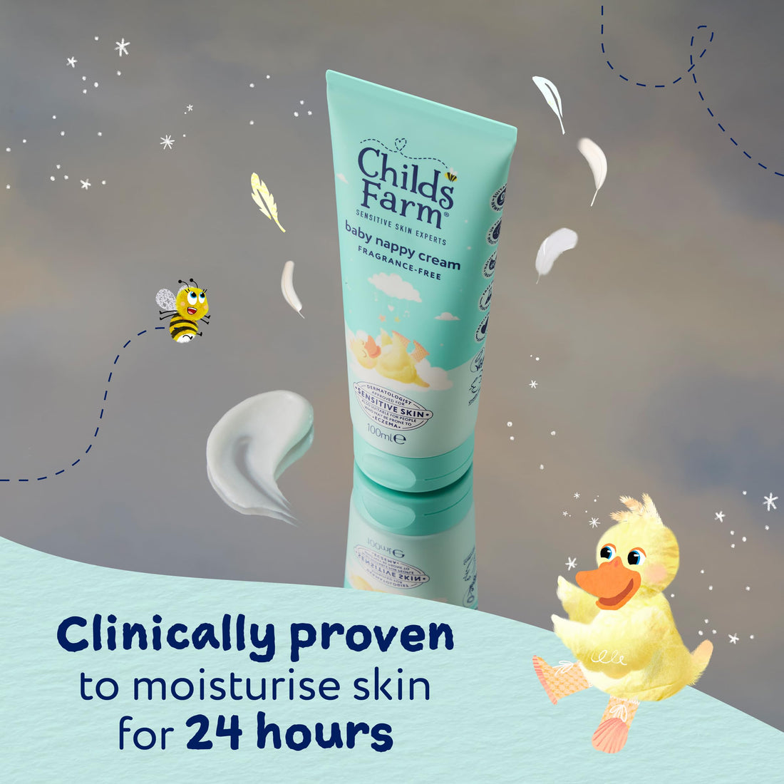 Childs Farm Baby Nappy Cream, Fragrance Free | Soothing, Moisturising & Hydrating | Suitable for Newborns with Dry, Sensitive & Eczema-prone Skin, 100ml Halalzen