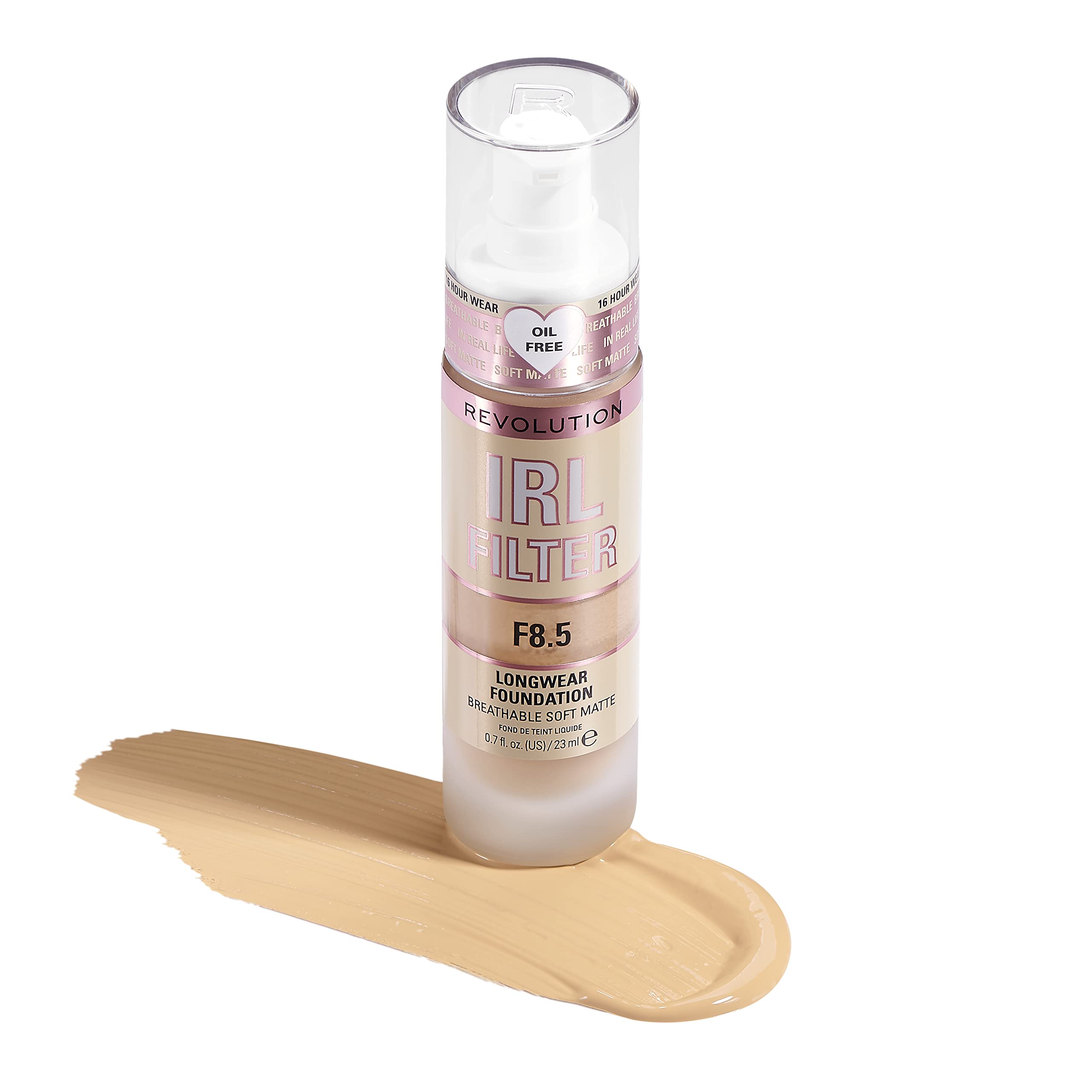 Makeup Revolution IRL Filter, Longwear Foundation, Medium to Full Coverage, Matte Finish, 16 Hour Wear, F5, Fair To Light Skin Tones, 23ml Halalzen