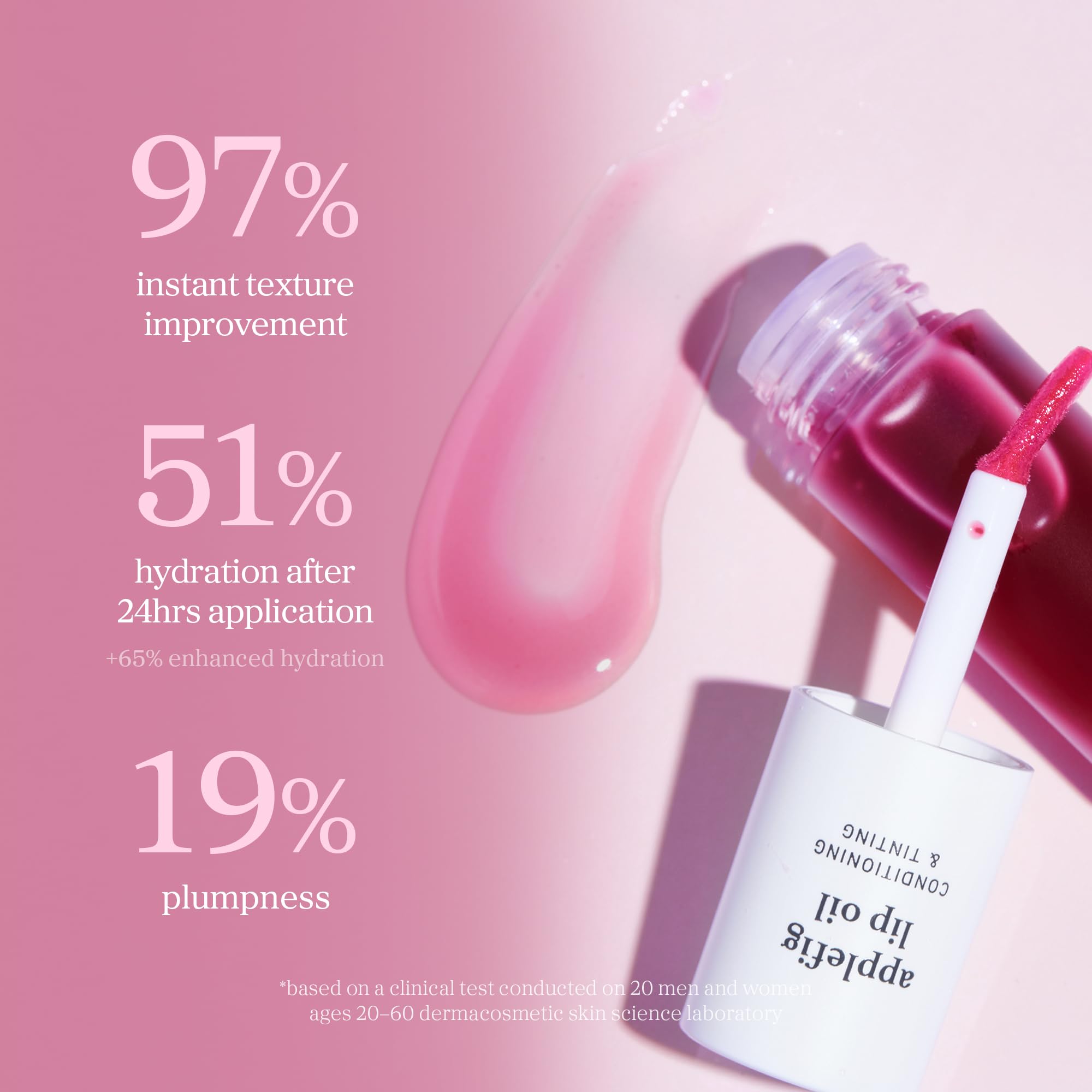 NOONI Korean Vegan Lip Oil - Appleberry | Lip Stain, Gift, Long-Lasting, Moisturising, Plumping, Revitalising for Dry Lips, Waterproof, No Peel Off, 0.12 Fl Oz