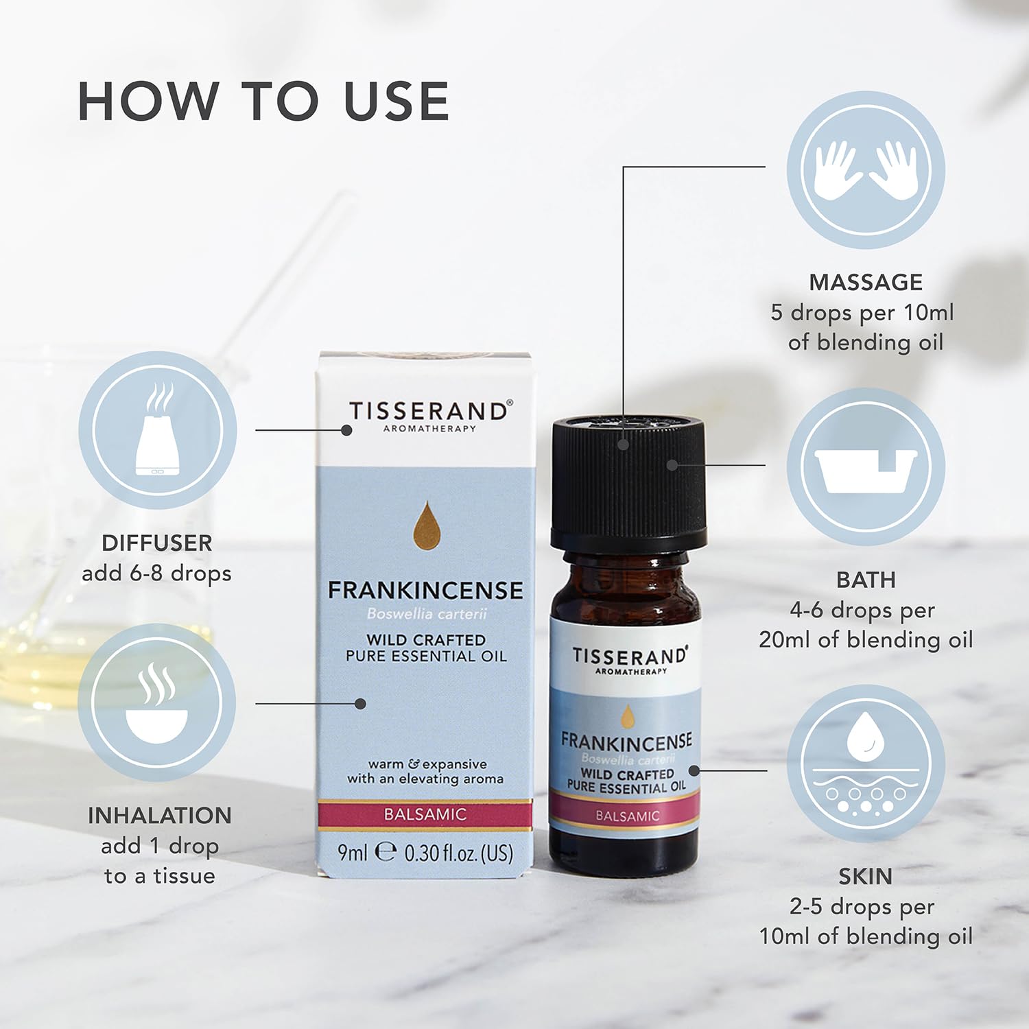 Tisserand Aromatherapy,Lavender - Organic Essential Oil,Massage Oil, Aromatherapy Oil, Skin Oil, Oil for Diffuser,100% Pure Essential Oil - 9ml