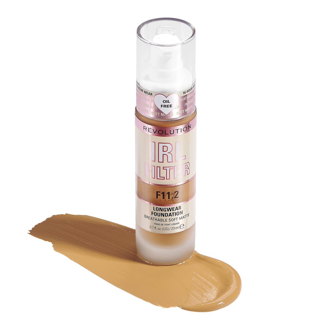 Makeup Revolution IRL Filter, Longwear Foundation, Medium to Full Coverage, Matte Finish, 16 Hour Wear, F5, Fair To Light Skin Tones, 23ml Halalzen