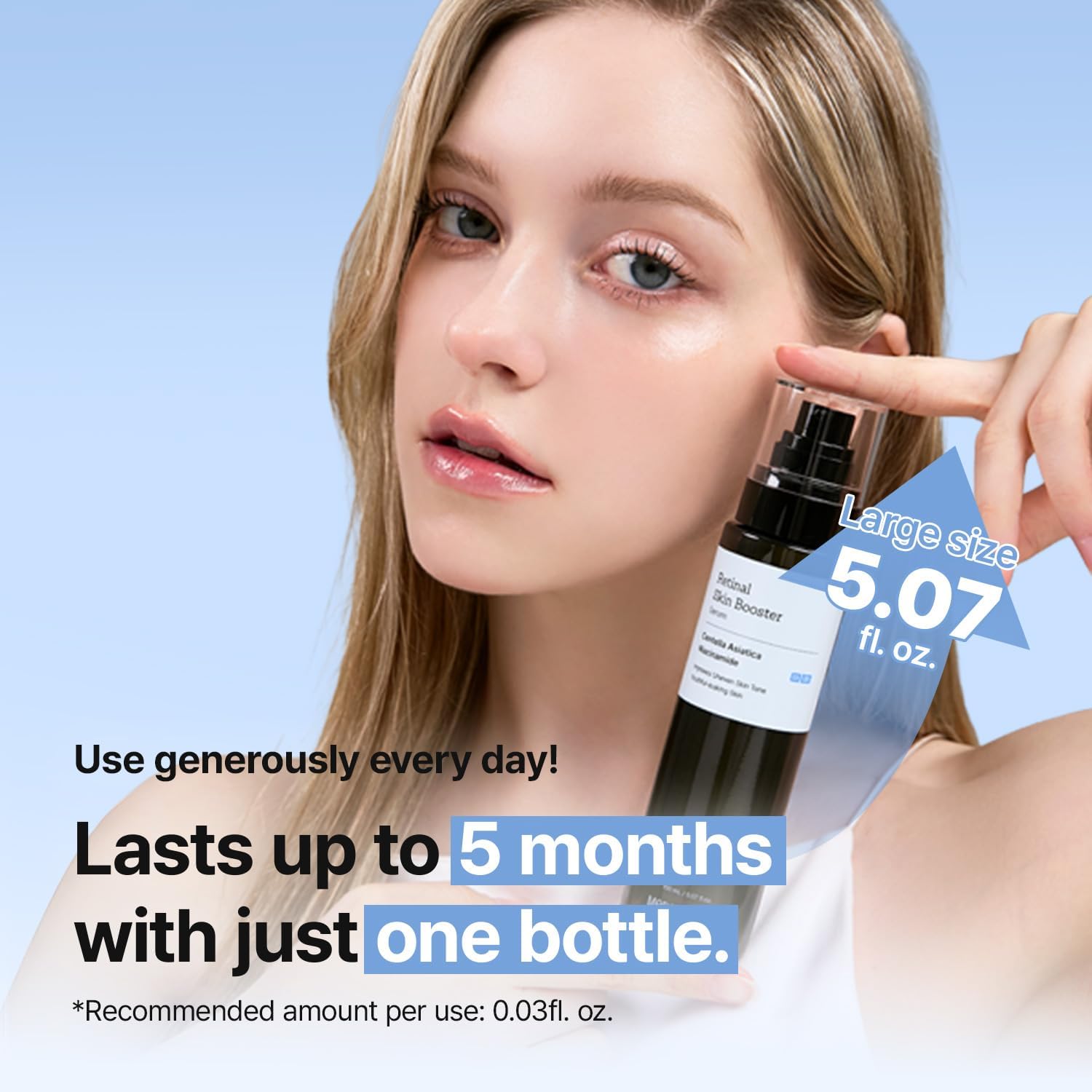 MEDITHERAPY Retinal Skin Booster Serum – Beginner-Friendly, Non-Irritating Retinol for Face and Body – Pore Minimizer, Wrinkle Treatment, Glass Skin – Korean Skin Care, 150ml Large Size