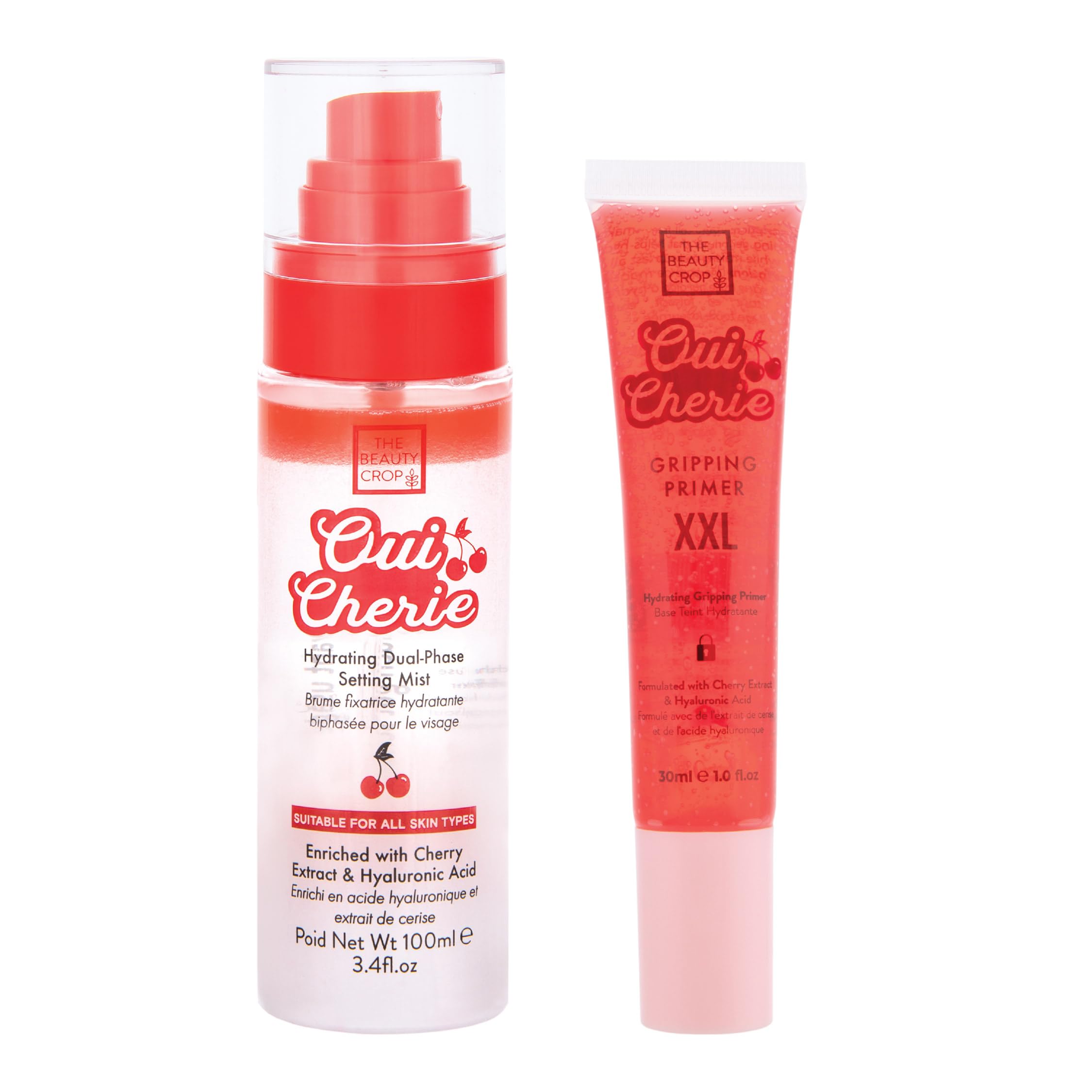 The Beauty Crop Oui Cherie Mist - Hydrating Dual-Phase Setting Spray with Cherry Extract and Hyaluronic Acid, Vegan Friendly - 100 ml Halalzen