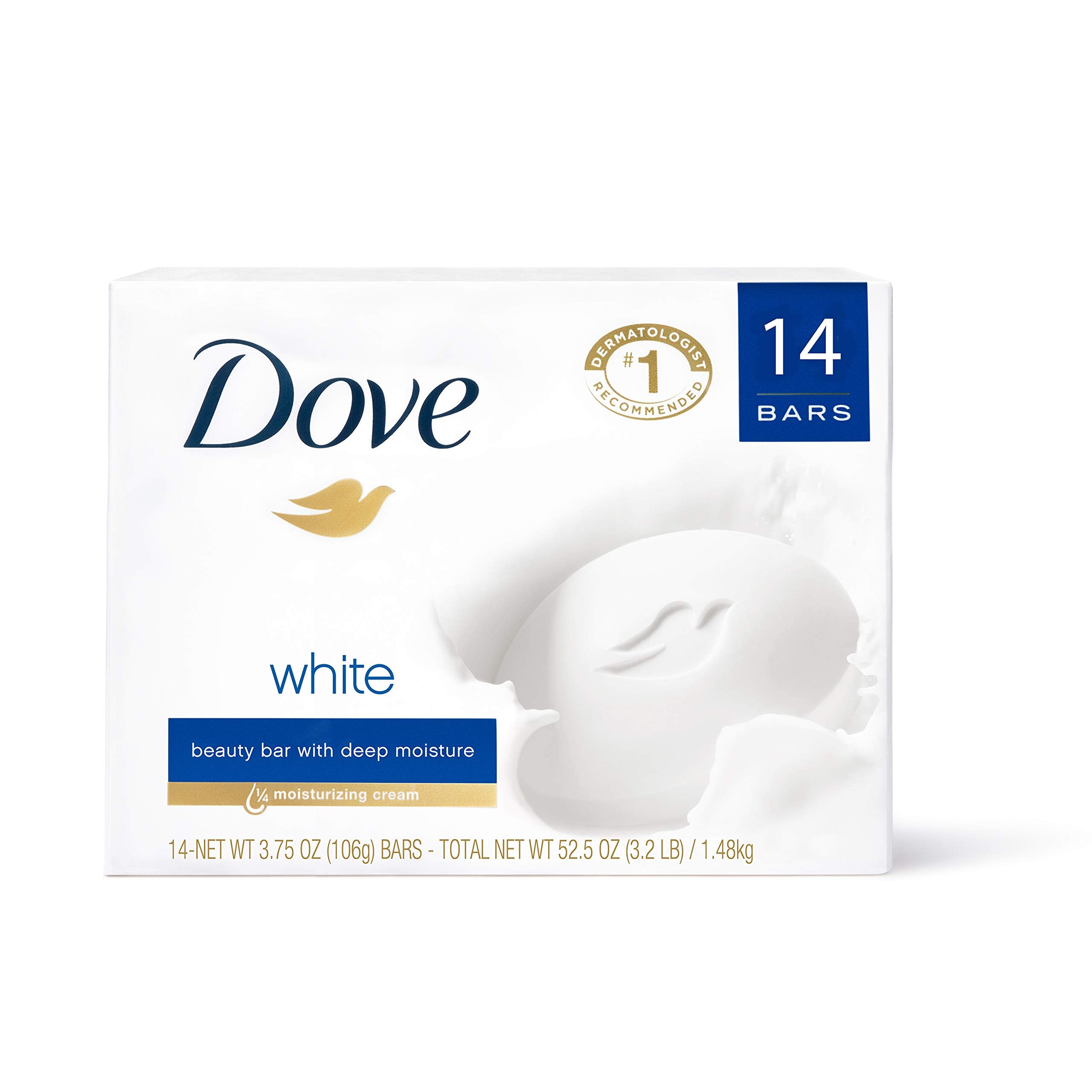 Dove Beauty Bar Soap Shea Butter, 8 Bars for Nourished, Radiant Skin, Enriches Skin 3.75 oz
