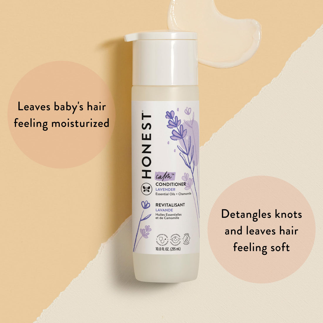 The Honest Company Baby Shampoo, Body Wash & Conditioner Duo, 2-in-1 Cleansing, Silicone-Free, Naturally Derived, Lavender Calm Scent, 20 fl oz Halalzen