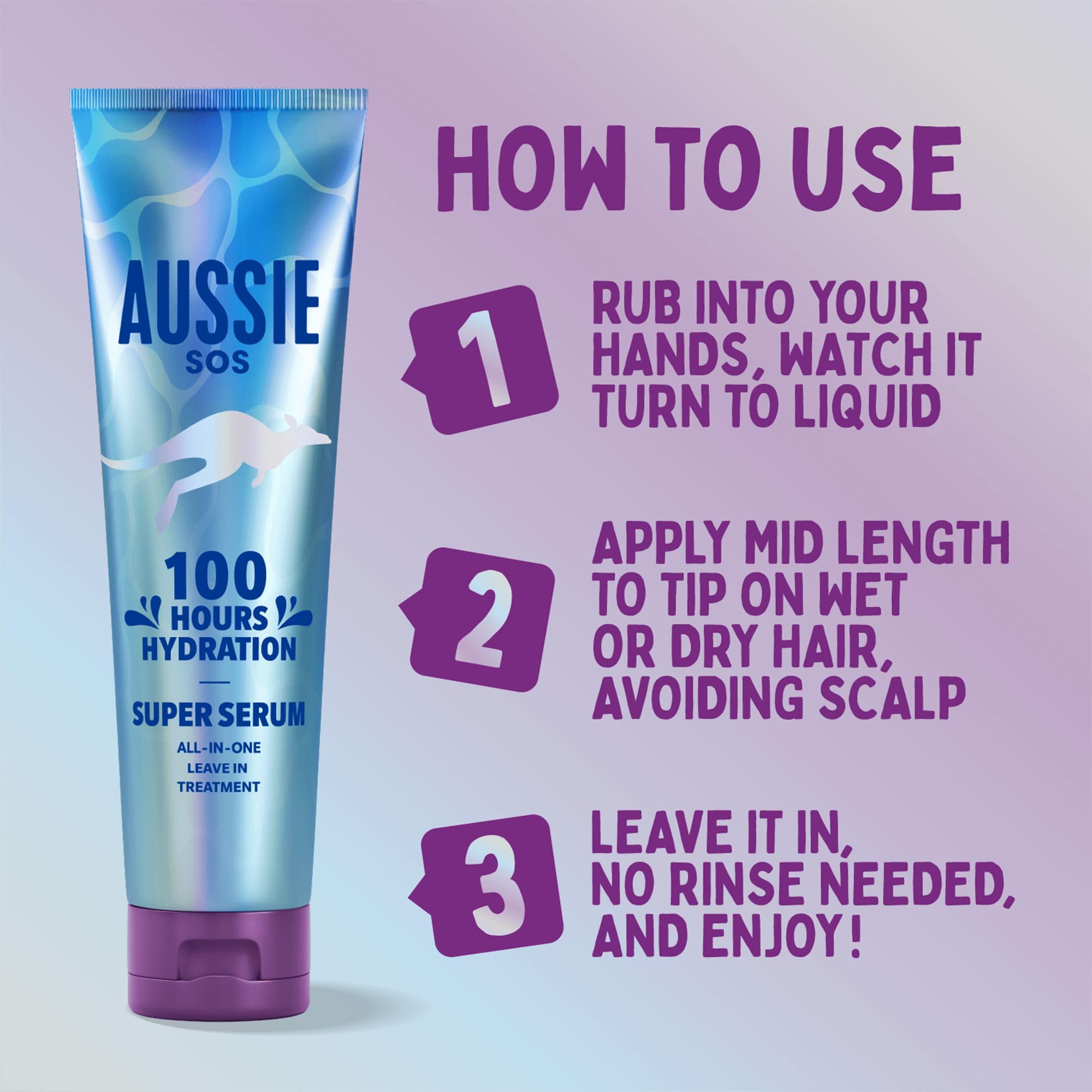 Aussie Oh My Gloss Moisture-Mazing Leave-In Treatment Lightweight Serum 160ml, Moisture & Shine Booster for Dull Hair. With Jojoba, Safflower & Australian Macadamia Nut Oils. Vegan & Cruelty-Free