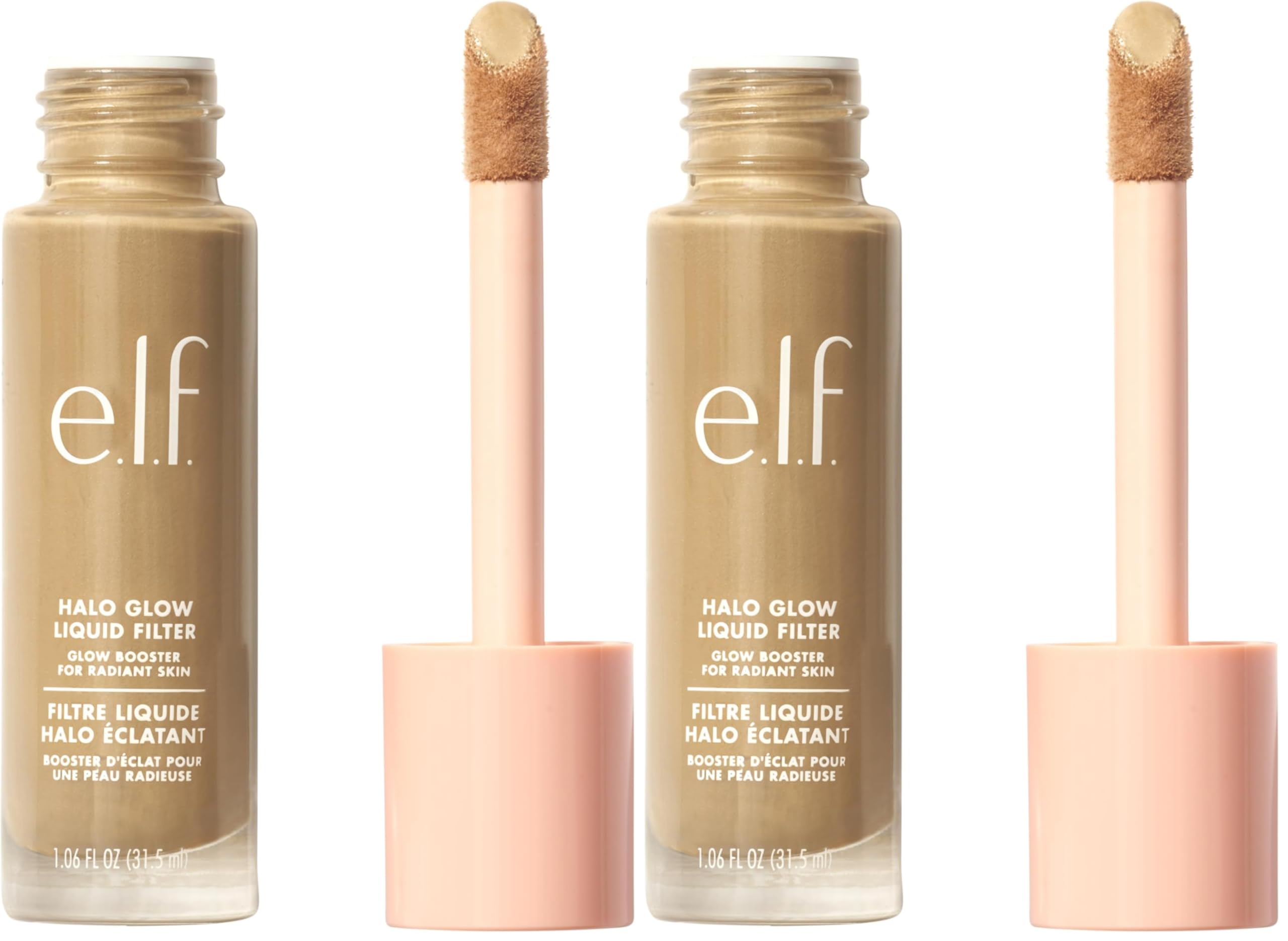 e.l.f. Halo Glow Liquid Filter, Complexion Booster For A Glowing, Soft-Focus Look, Infused With Hyaluronic Acid, Vegan & Cruelty-Free, 4 Medium Halalzen