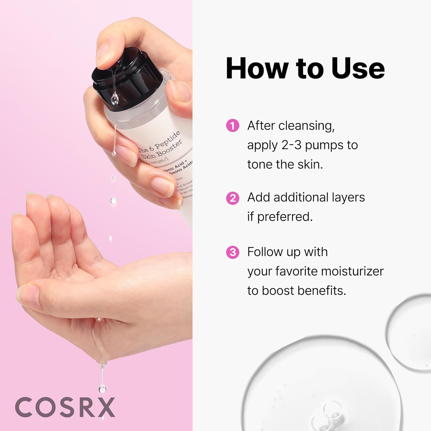 COSRX 6 Peptide Collagen Serum Face Toner with Niacinamide & Hyaluronic Acid, Hydrating & Firming Korean Essence, Anti-Wrinkle & Pore-Tightening Serum For Plump & Even Skin Tone, Korean Skincare 150ml