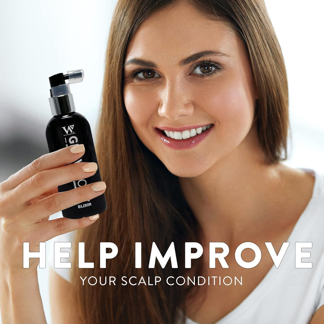 Grow More® Elixir – Leave In Hair Growth Serum for Thicker-Looking Hair & Improved Scalp Condition with Biotin, Caffeine, Rosemary & More – Sulfate-Free Hair Oil for Women & Men, 100mL