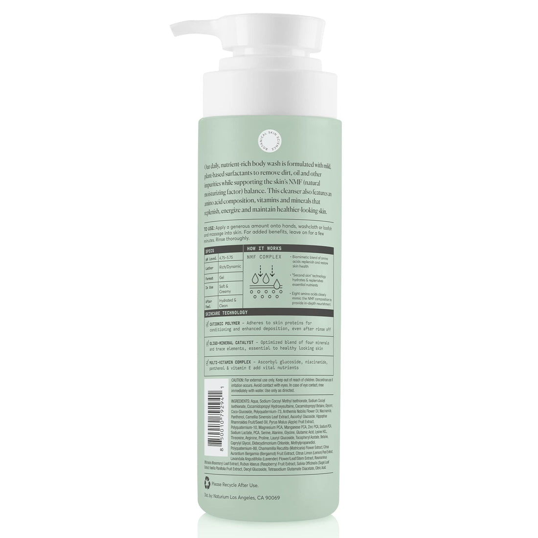Naturium The Glow Getter Multi-Oil Hydrating Body Wash, Gentle Cleanser, 16.9 oz