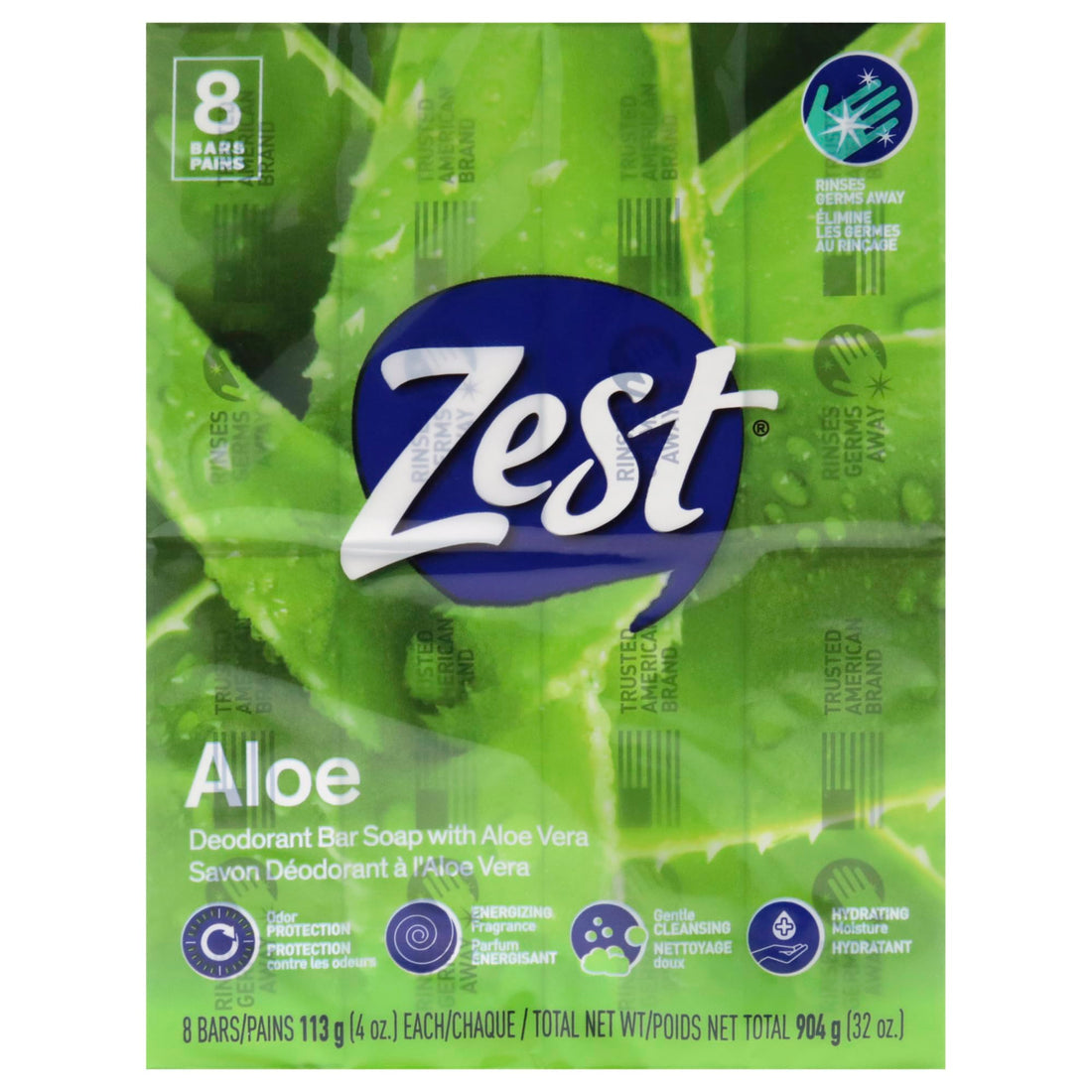 Zest Bar Soap - 8 Bars - Enriched With Cocoa Butter And Shea for Ultra Moisturizing Cleansing - Leaves Your Body Feeling Silky Smooth And Deeply Moisturized