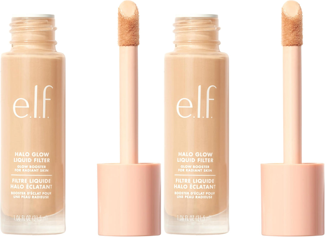 e.l.f. Halo Glow Liquid Filter, Complexion Booster For A Glowing, Soft-Focus Look, Infused With Hyaluronic Acid, Vegan & Cruelty-Free, 4 Medium Halalzen